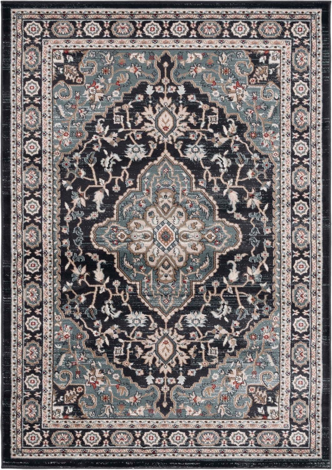 image:imageSAFAVIEH Lyndhurst Collection Area Rug 8 x 10 Cream amp Beige Traditional Oriental Design NonShedding amp Easy Care Ideal for High Traffic Areas in Living Room Bedroom LNH338BAnthraciteTeal