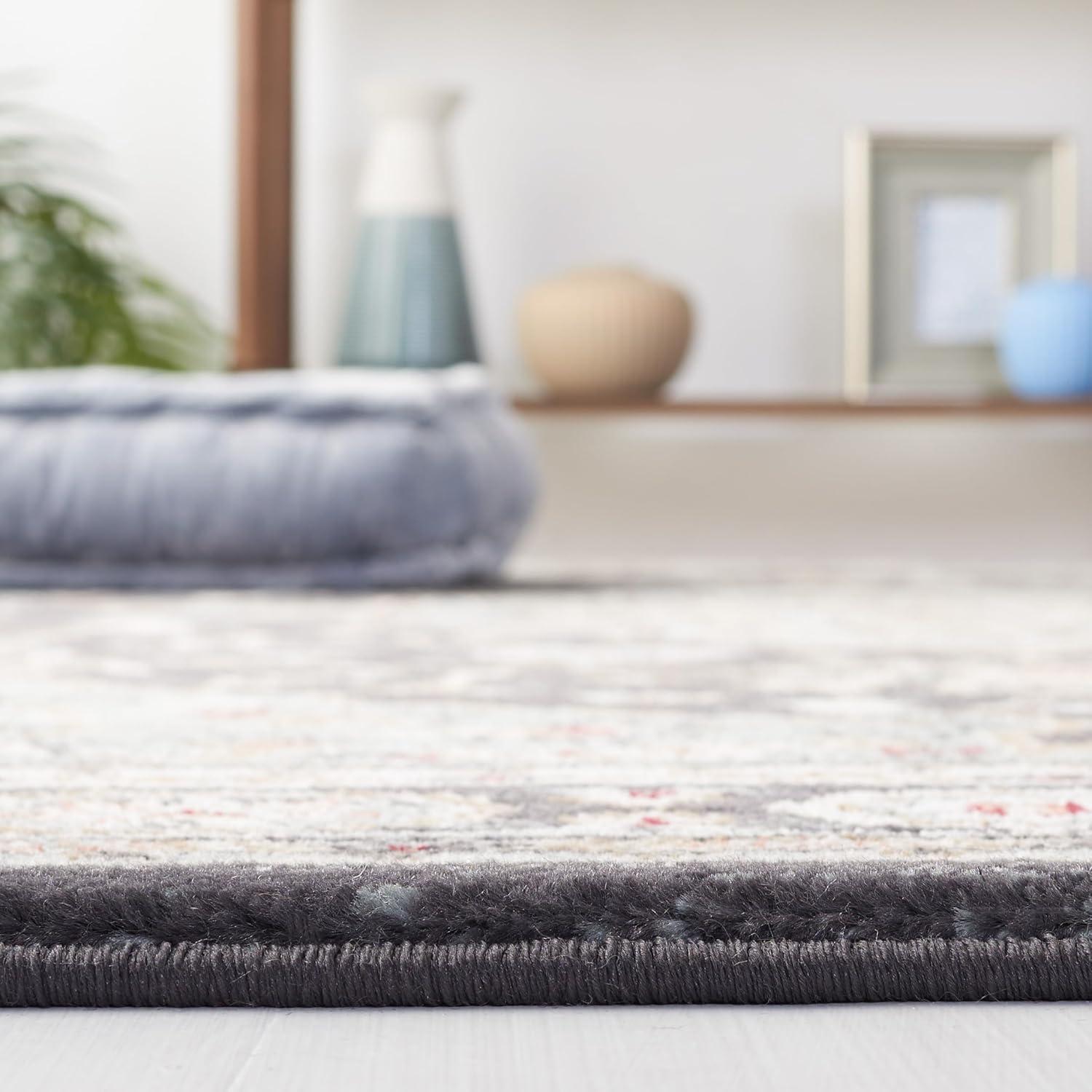image:imageSAFAVIEH Lyndhurst Collection Area Rug 8 x 10 Cream amp Beige Traditional Oriental Design NonShedding amp Easy Care Ideal for High Traffic Areas in Living Room Bedroom LNH338BAnthraciteTeal