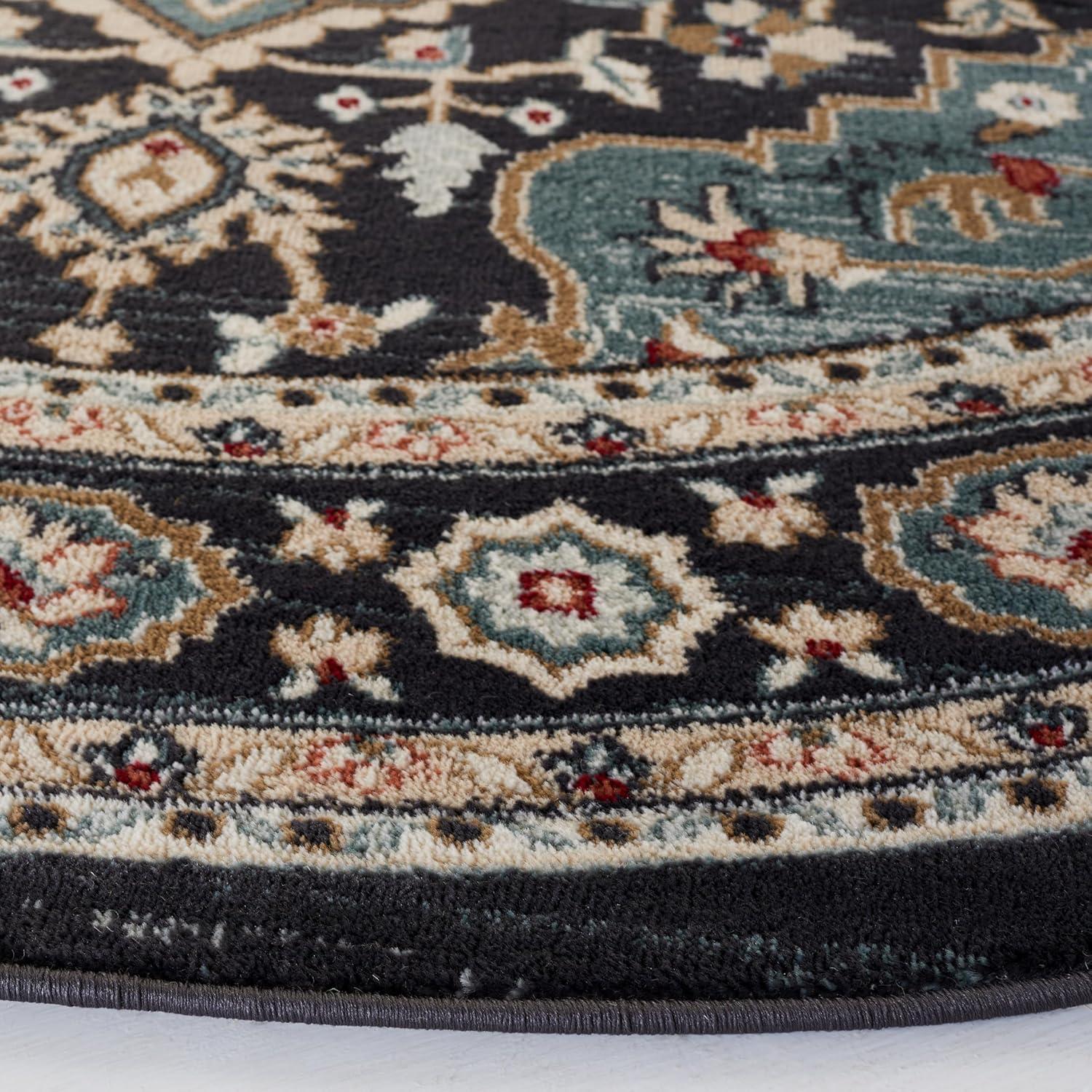 image:imageSAFAVIEH Lyndhurst Collection Area Rug 8 x 10 Cream amp Beige Traditional Oriental Design NonShedding amp Easy Care Ideal for High Traffic Areas in Living Room Bedroom LNH338BAnthraciteTeal