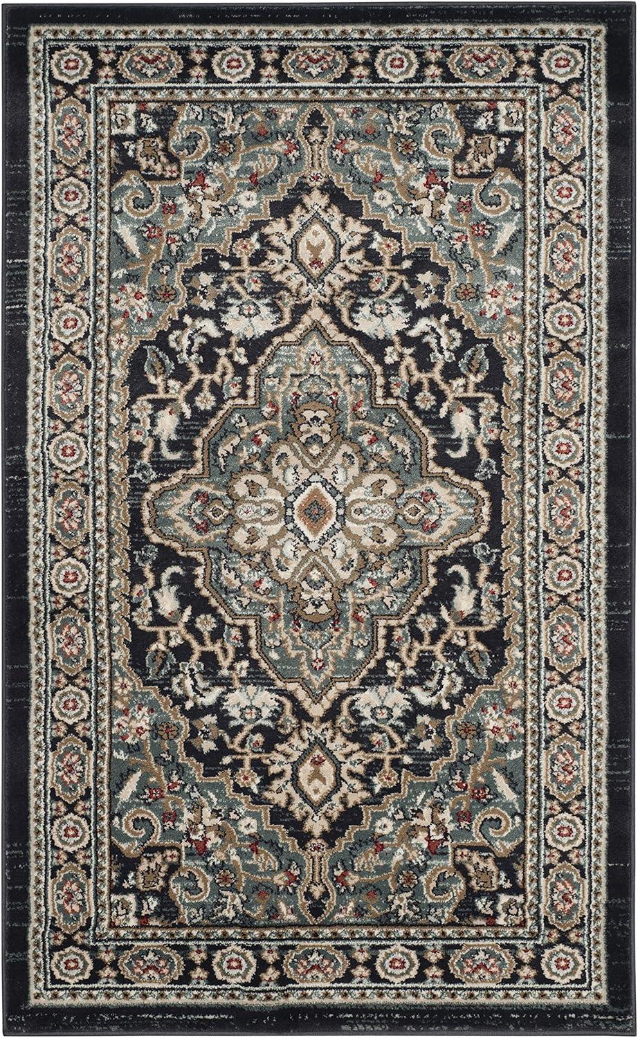 image:imageSAFAVIEH Lyndhurst Collection Area Rug 8 x 10 Cream amp Beige Traditional Oriental Design NonShedding amp Easy Care Ideal for High Traffic Areas in Living Room Bedroom LNH338BAnthraciteTeal