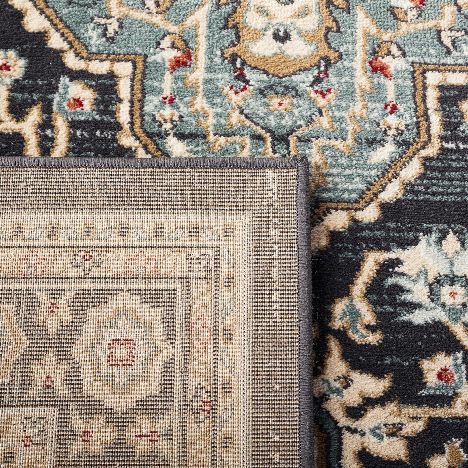 image:imageSAFAVIEH Lyndhurst Collection Area Rug 8 x 10 Cream amp Beige Traditional Oriental Design NonShedding amp Easy Care Ideal for High Traffic Areas in Living Room Bedroom LNH338BAnthraciteTeal