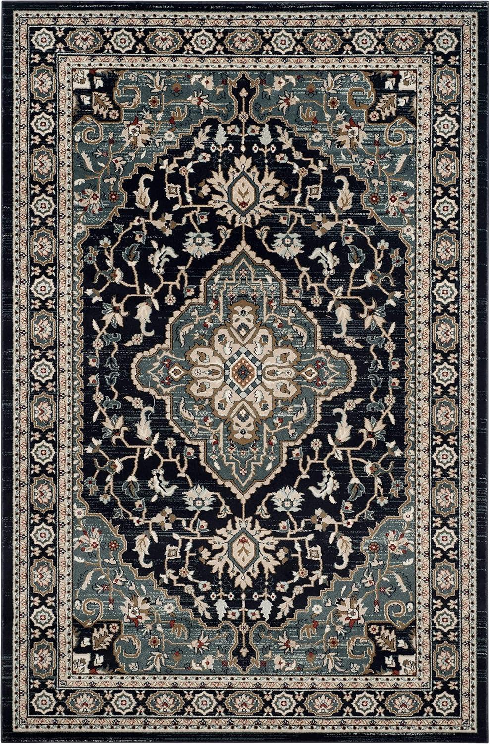 image:imageSAFAVIEH Lyndhurst Collection Area Rug 8 x 10 Cream amp Beige Traditional Oriental Design NonShedding amp Easy Care Ideal for High Traffic Areas in Living Room Bedroom LNH338BAnthraciteTeal