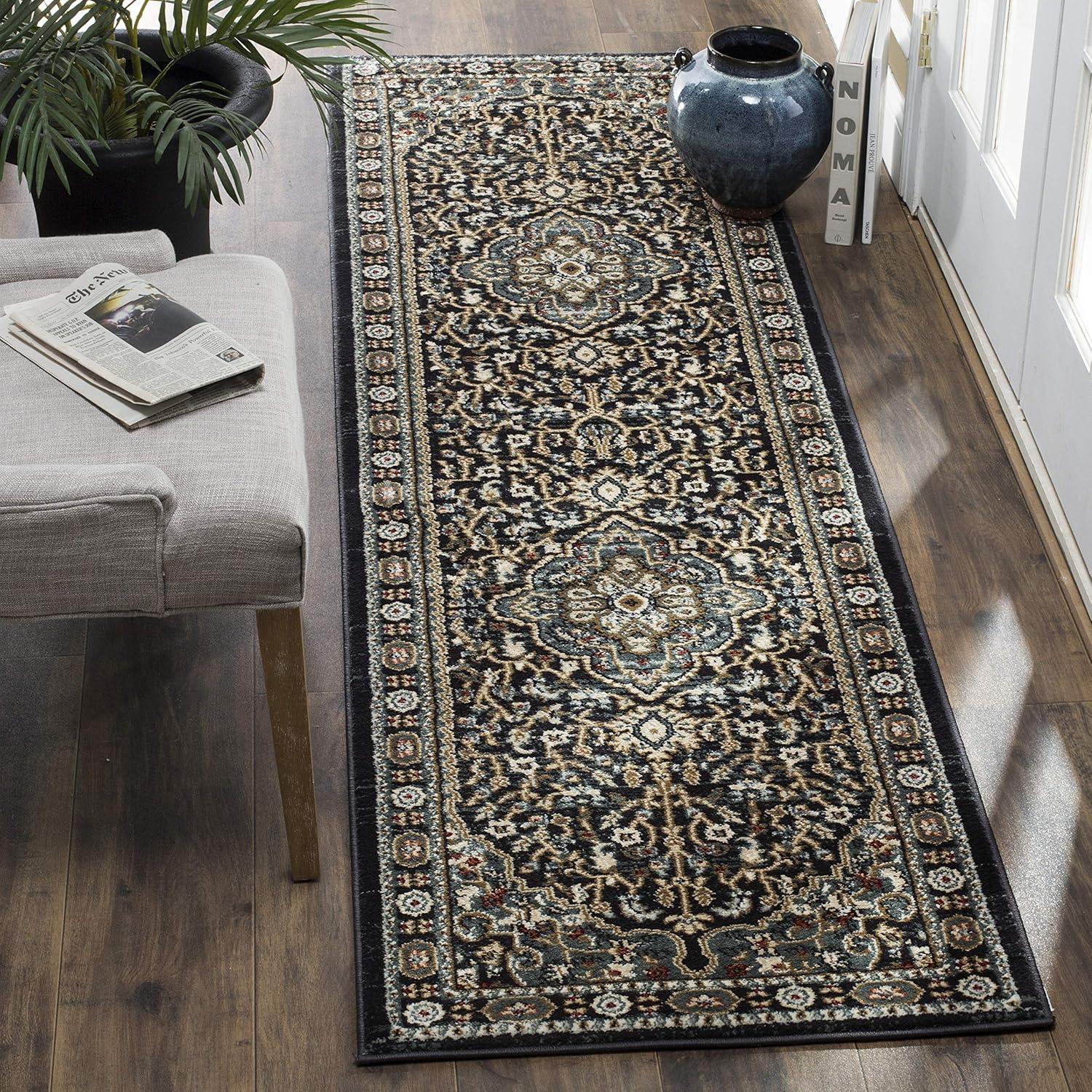image:imageSAFAVIEH Lyndhurst Collection Area Rug 8 x 10 Cream amp Beige Traditional Oriental Design NonShedding amp Easy Care Ideal for High Traffic Areas in Living Room Bedroom LNH338BAnthraciteTeal