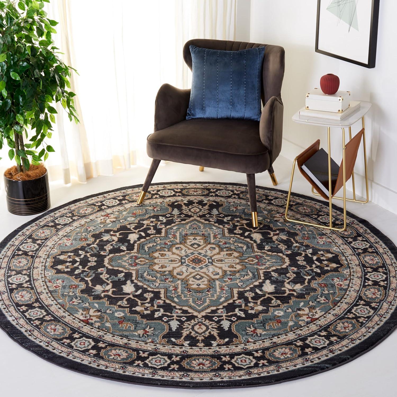 image:imageSAFAVIEH Lyndhurst Collection Area Rug 8 x 10 Cream amp Beige Traditional Oriental Design NonShedding amp Easy Care Ideal for High Traffic Areas in Living Room Bedroom LNH338BAnthraciteTeal
