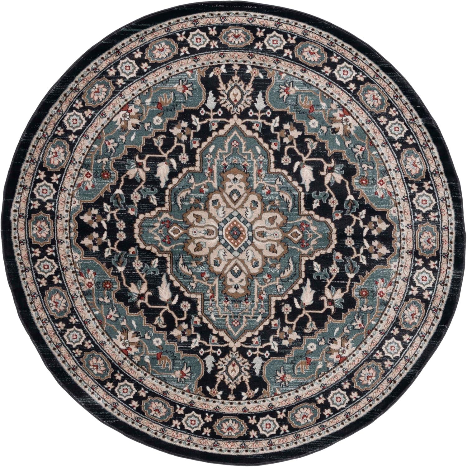image:imageSAFAVIEH Lyndhurst Collection Area Rug 8 x 10 Cream amp Beige Traditional Oriental Design NonShedding amp Easy Care Ideal for High Traffic Areas in Living Room Bedroom LNH338BAnthraciteTeal
