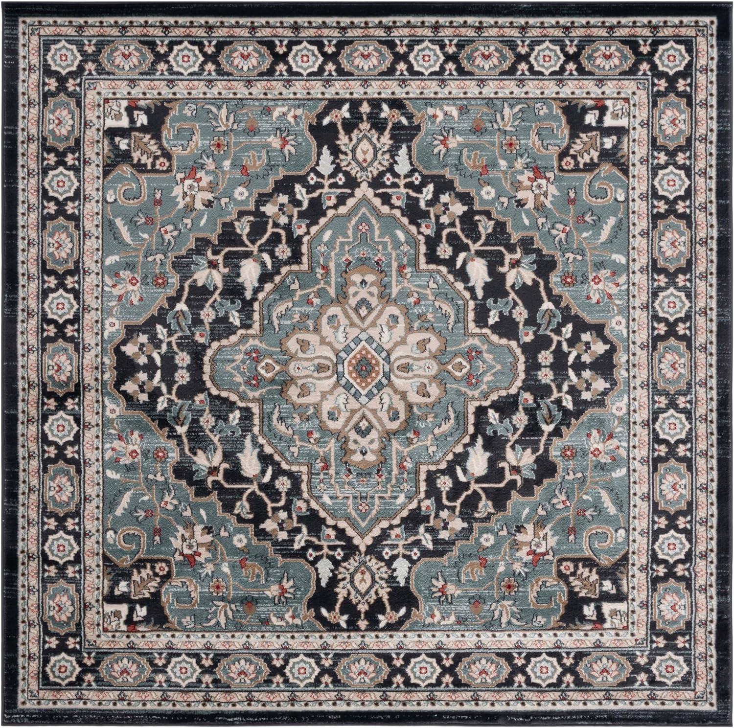 image:imageSAFAVIEH Lyndhurst Collection Area Rug 8 x 10 Cream amp Beige Traditional Oriental Design NonShedding amp Easy Care Ideal for High Traffic Areas in Living Room Bedroom LNH338BAnthraciteTeal