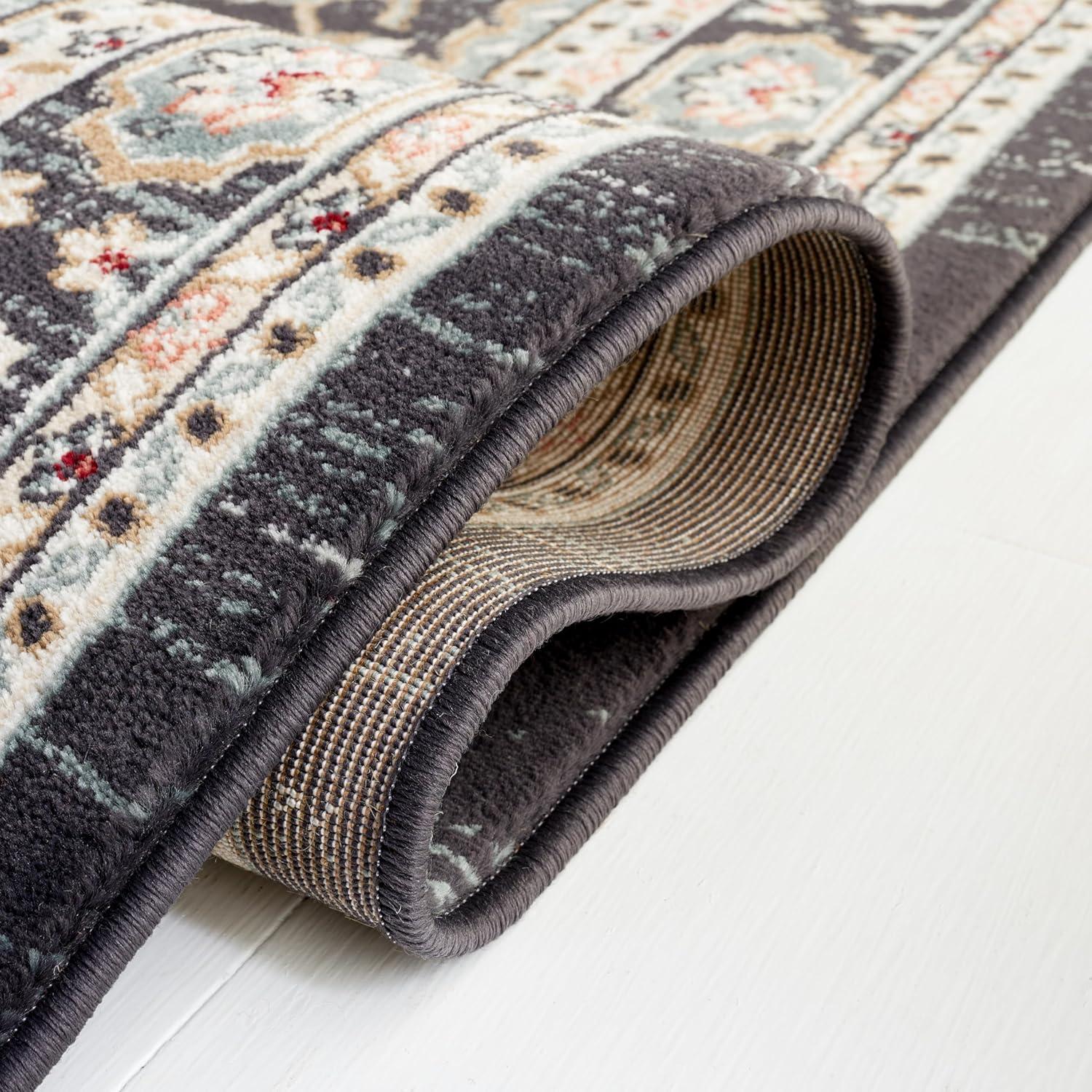 image:imageSAFAVIEH Lyndhurst Collection Area Rug 8 x 10 Cream amp Beige Traditional Oriental Design NonShedding amp Easy Care Ideal for High Traffic Areas in Living Room Bedroom LNH338BAnthraciteTeal