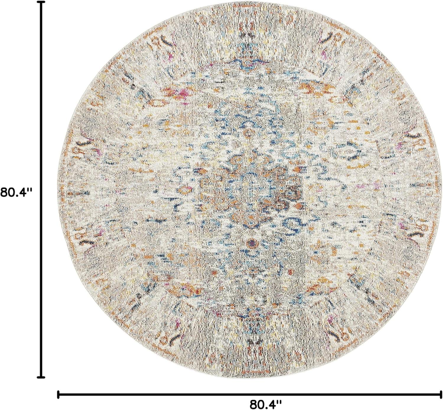 image:imageSAFAVIEH Madison Collection Area Rug 53 x 76 Cream amp Blue Boho Distressed Medallion Design NonShedding amp Easy Care Ideal for High Traffic Areas in Living Room Bedroom MAD474BGreyGold