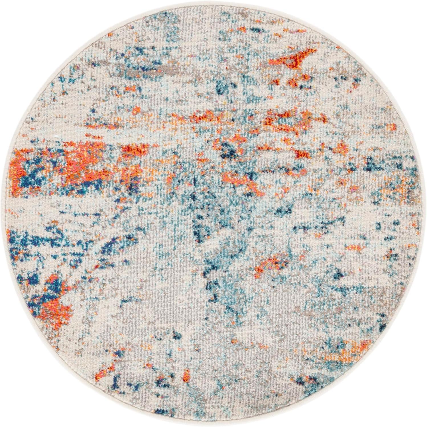 image:imageSAFAVIEH Madison Collection Area Rug 53 x 76 Cream amp Orange Modern Abstract Design NonShedding amp Easy Care Ideal for High Traffic Areas in Living Room Bedroom MAD478BCreamOrange
