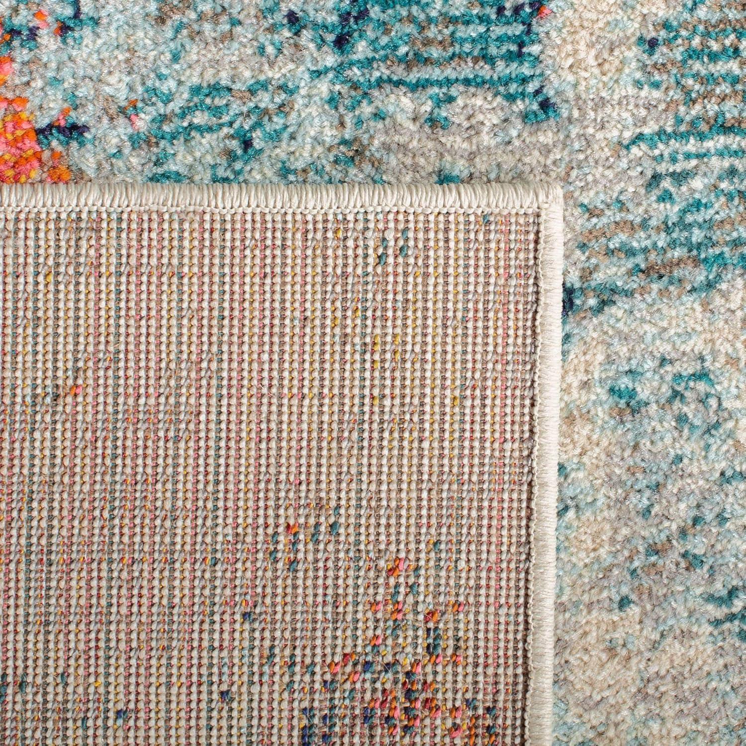 image:imageSAFAVIEH Madison Collection Area Rug 53 x 76 Cream amp Orange Modern Abstract Design NonShedding amp Easy Care Ideal for High Traffic Areas in Living Room Bedroom MAD478BCreamOrange