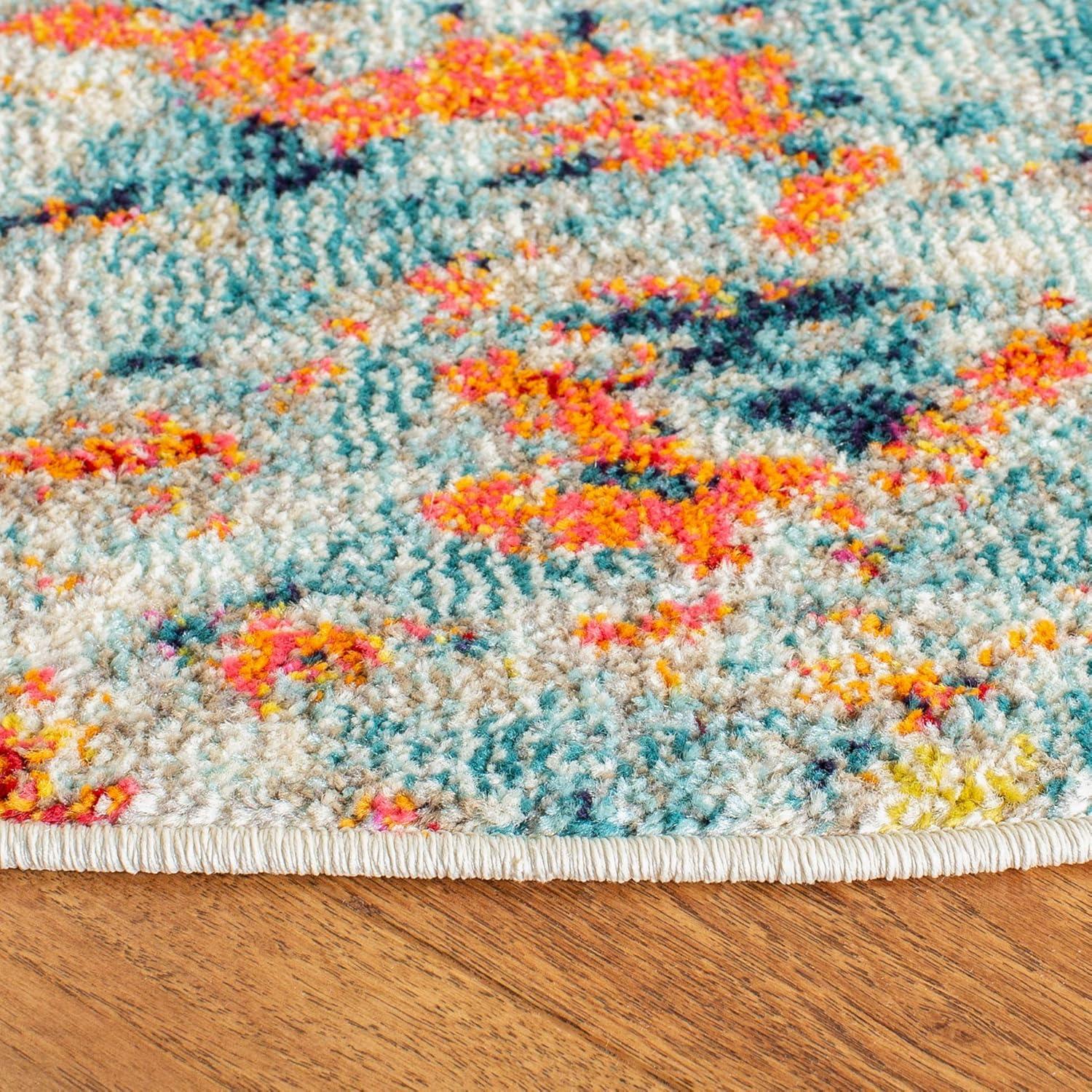 image:imageSAFAVIEH Madison Collection Area Rug 53 x 76 Cream amp Orange Modern Abstract Design NonShedding amp Easy Care Ideal for High Traffic Areas in Living Room Bedroom MAD478BCreamOrange