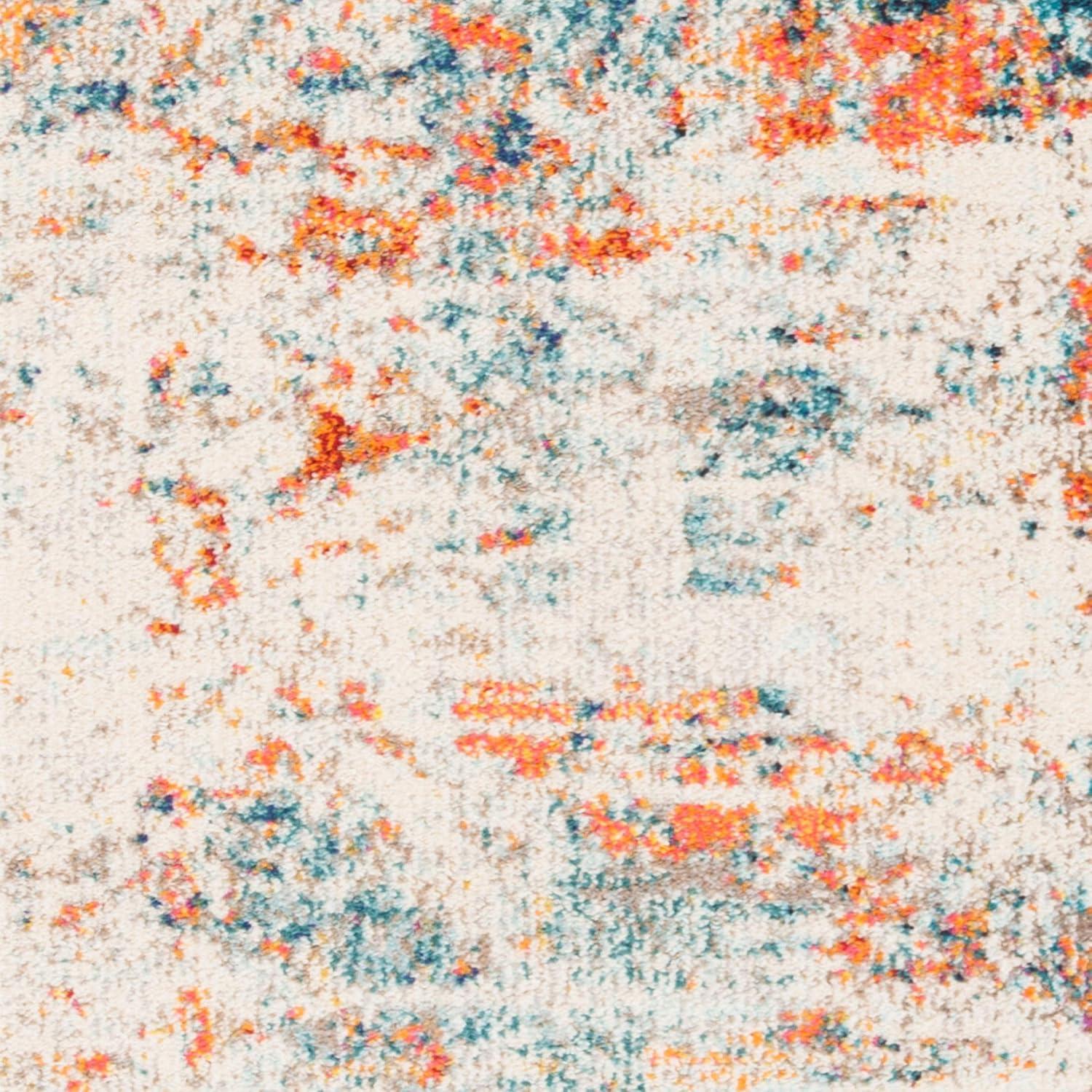 image:imageSAFAVIEH Madison Collection Area Rug 53 x 76 Cream amp Orange Modern Abstract Design NonShedding amp Easy Care Ideal for High Traffic Areas in Living Room Bedroom MAD478BCreamOrange