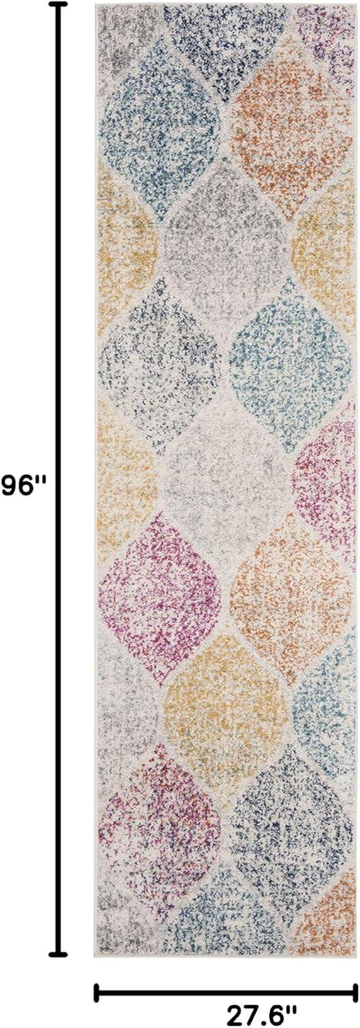 image:imageSAFAVIEH Madison Collection Area Rug 53 x 76 Creme amp Yellow Glam Ogee Trellis Distressed Design NonShedding amp Easy Care Ideal for High Traffic Areas in Living Room Bedroom MAD604CCremeYellow