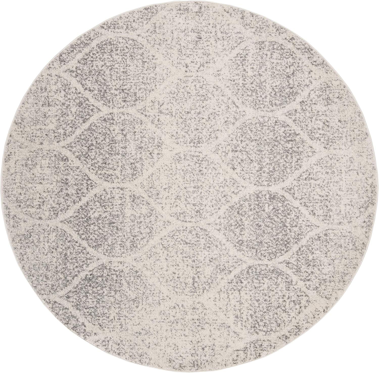 image:imageSAFAVIEH Madison Collection Area Rug 53 x 76 Creme amp Yellow Glam Ogee Trellis Distressed Design NonShedding amp Easy Care Ideal for High Traffic Areas in Living Room Bedroom MAD604CIvorySilver