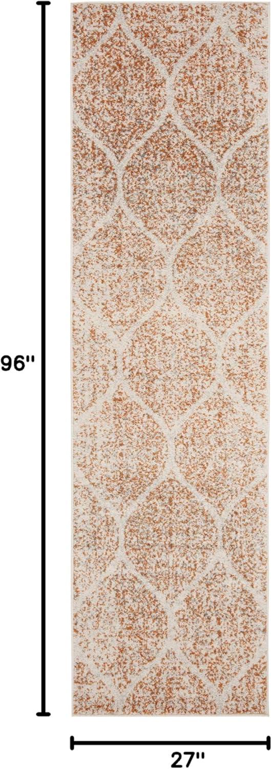 image:imageSAFAVIEH Madison Collection Area Rug 53 x 76 Creme amp Yellow Glam Ogee Trellis Distressed Design NonShedding amp Easy Care Ideal for High Traffic Areas in Living Room Bedroom MAD604CCreamOrange