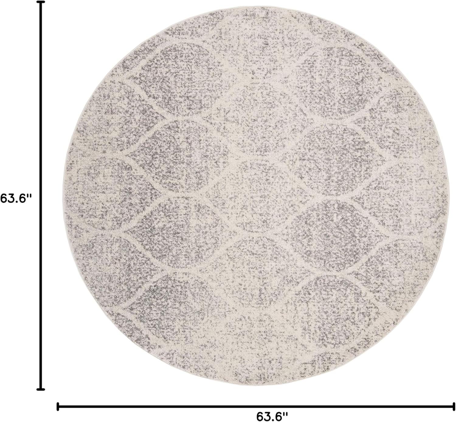 image:imageSAFAVIEH Madison Collection Area Rug 53 x 76 Creme amp Yellow Glam Ogee Trellis Distressed Design NonShedding amp Easy Care Ideal for High Traffic Areas in Living Room Bedroom MAD604CIvorySilver
