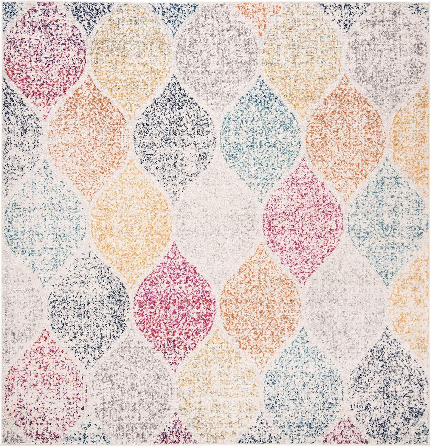 image:imageSAFAVIEH Madison Collection Area Rug 53 x 76 Creme amp Yellow Glam Ogee Trellis Distressed Design NonShedding amp Easy Care Ideal for High Traffic Areas in Living Room Bedroom MAD604CCremeYellow