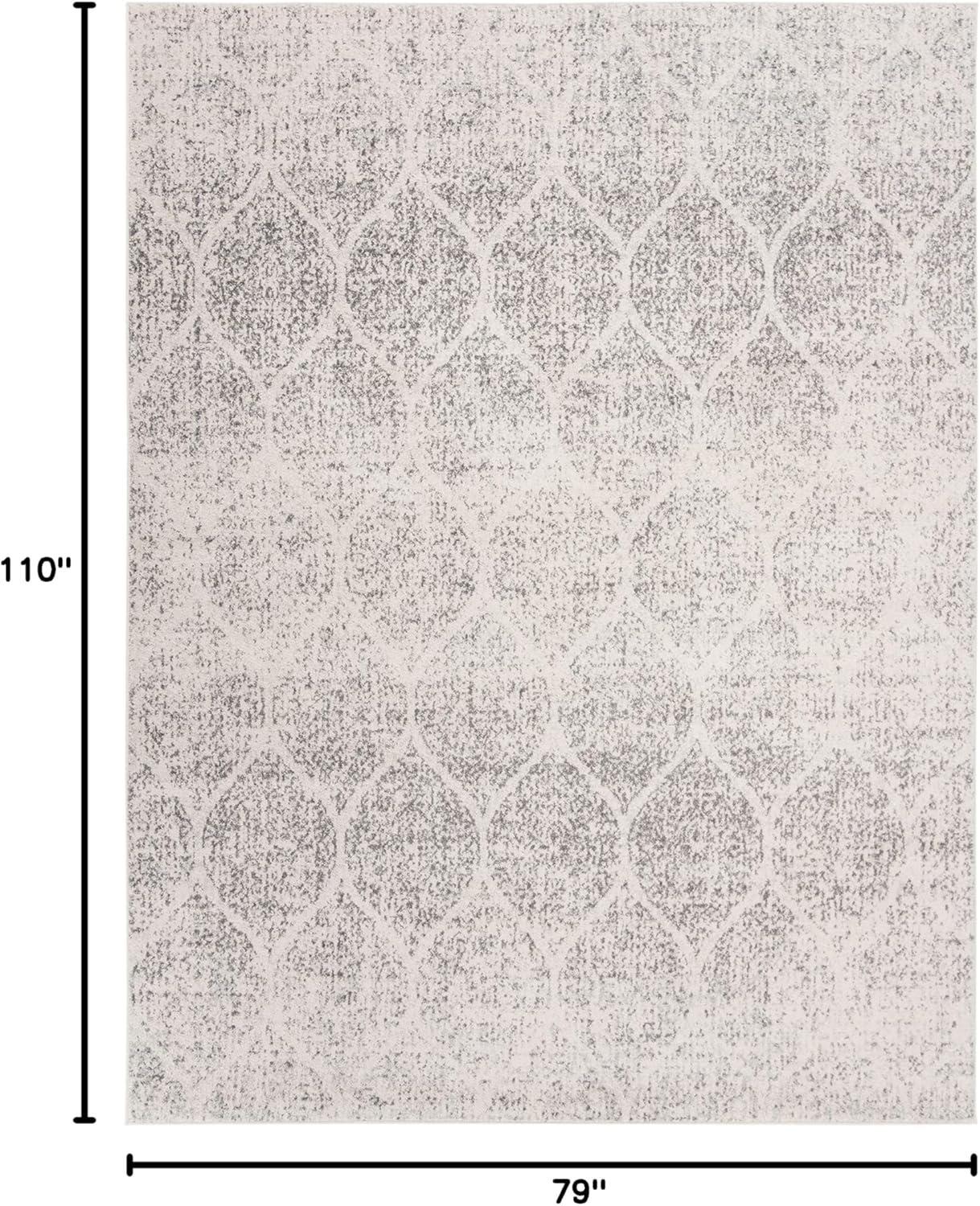 image:imageSAFAVIEH Madison Collection Area Rug 53 x 76 Creme amp Yellow Glam Ogee Trellis Distressed Design NonShedding amp Easy Care Ideal for High Traffic Areas in Living Room Bedroom MAD604CIvorySilver