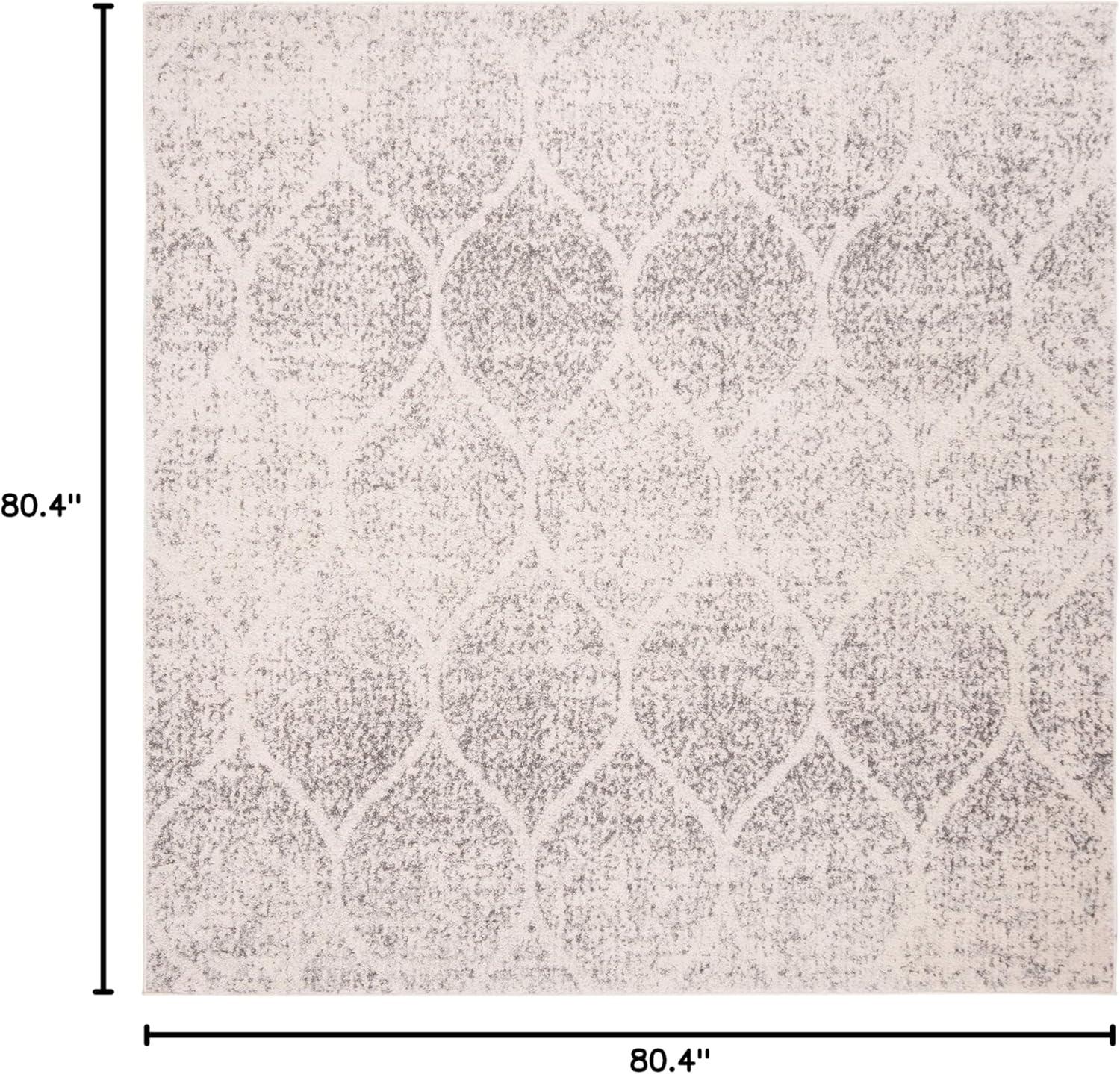 image:imageSAFAVIEH Madison Collection Area Rug 53 x 76 Creme amp Yellow Glam Ogee Trellis Distressed Design NonShedding amp Easy Care Ideal for High Traffic Areas in Living Room Bedroom MAD604CIvorySilver