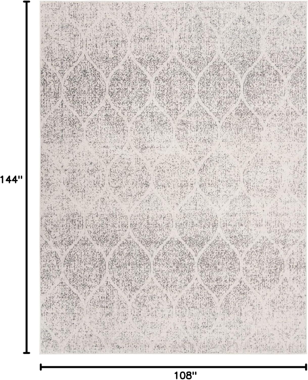 image:imageSAFAVIEH Madison Collection Area Rug 53 x 76 Creme amp Yellow Glam Ogee Trellis Distressed Design NonShedding amp Easy Care Ideal for High Traffic Areas in Living Room Bedroom MAD604CIvorySilver