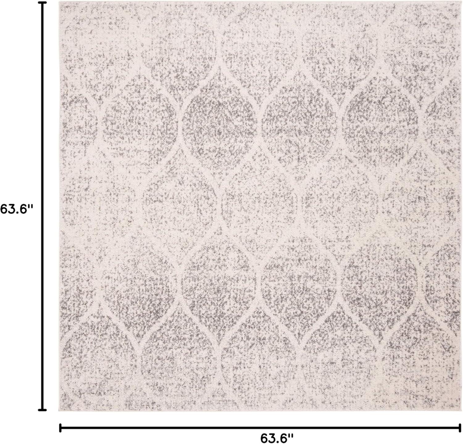 image:imageSAFAVIEH Madison Collection Area Rug 53 x 76 Creme amp Yellow Glam Ogee Trellis Distressed Design NonShedding amp Easy Care Ideal for High Traffic Areas in Living Room Bedroom MAD604CIvorySilver
