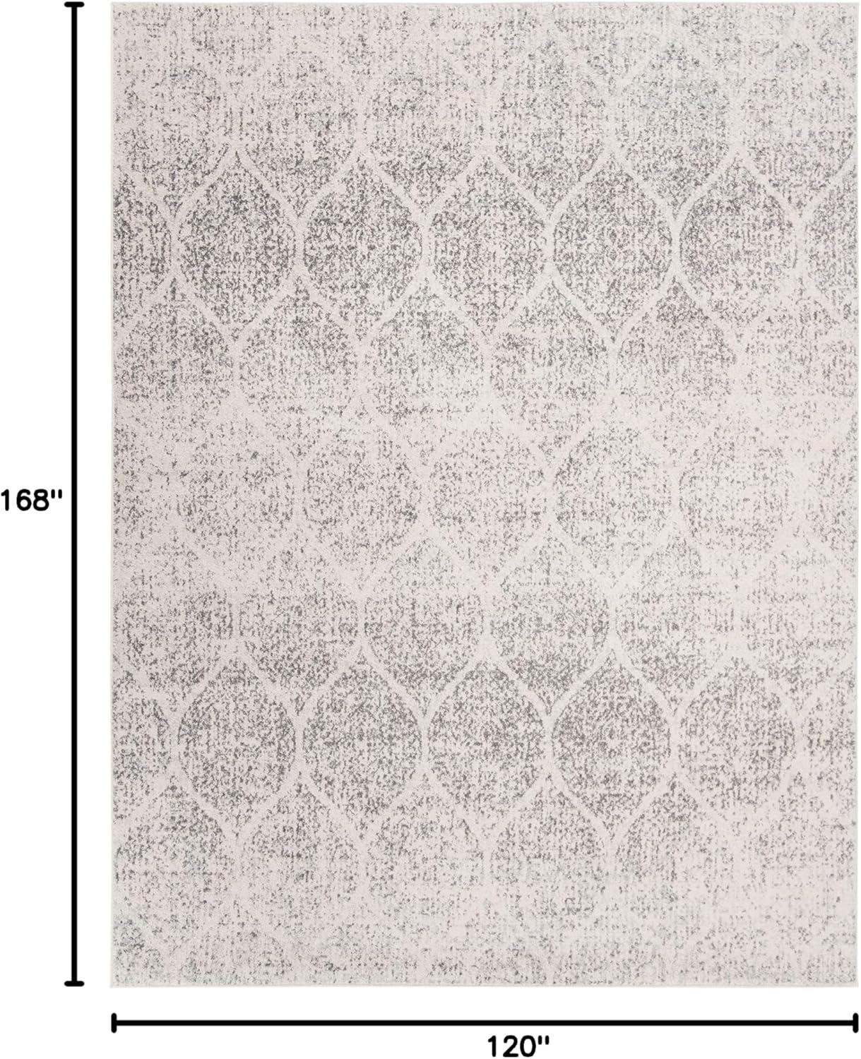 image:imageSAFAVIEH Madison Collection Area Rug 53 x 76 Creme amp Yellow Glam Ogee Trellis Distressed Design NonShedding amp Easy Care Ideal for High Traffic Areas in Living Room Bedroom MAD604CIvorySilver