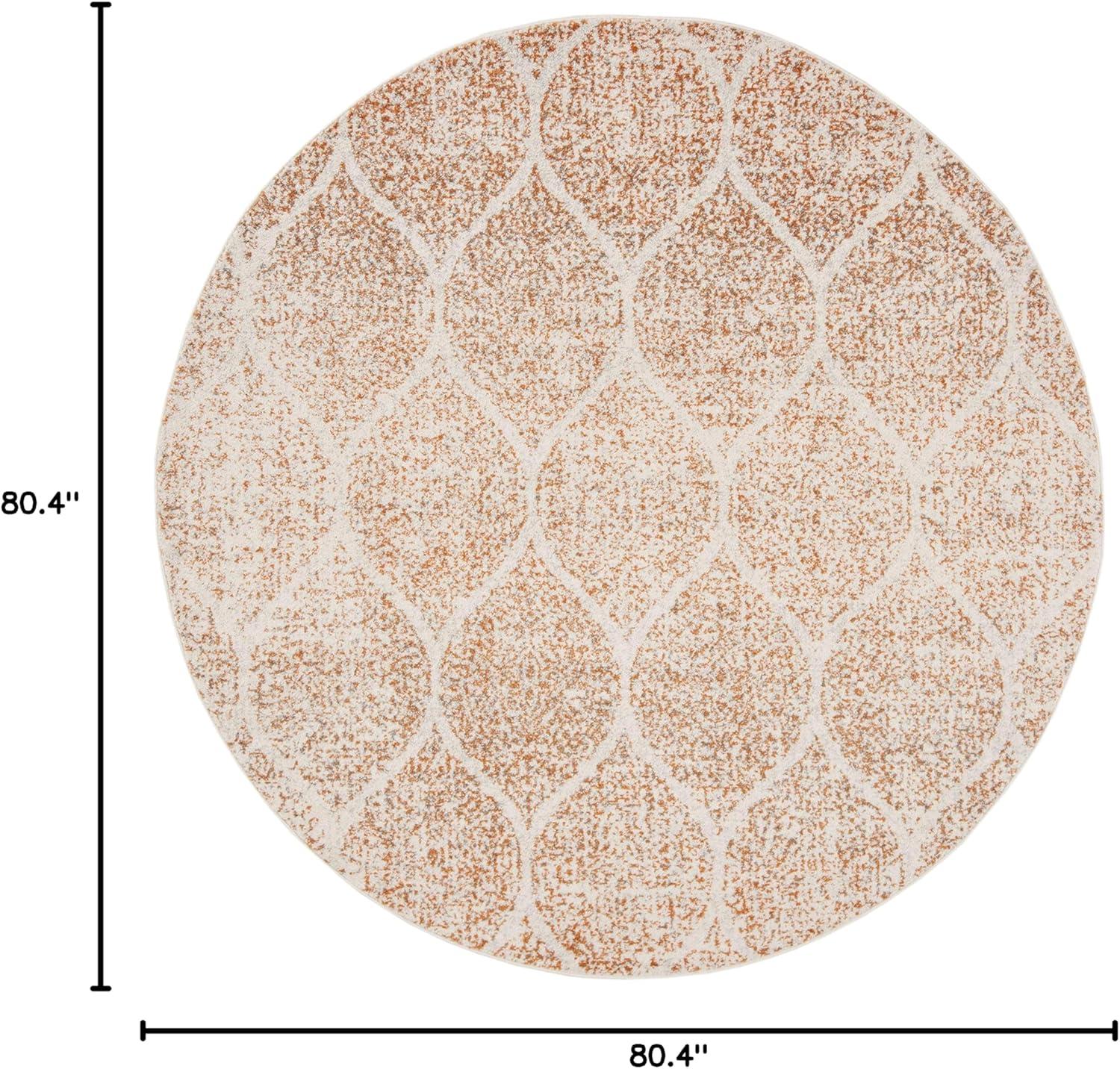 image:imageSAFAVIEH Madison Collection Area Rug 53 x 76 Creme amp Yellow Glam Ogee Trellis Distressed Design NonShedding amp Easy Care Ideal for High Traffic Areas in Living Room Bedroom MAD604CCreamOrange