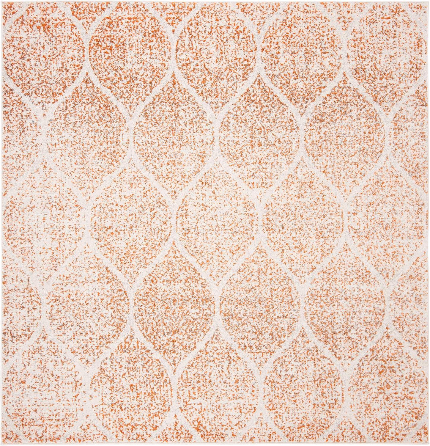 image:imageSAFAVIEH Madison Collection Area Rug 53 x 76 Creme amp Yellow Glam Ogee Trellis Distressed Design NonShedding amp Easy Care Ideal for High Traffic Areas in Living Room Bedroom MAD604CCreamOrange