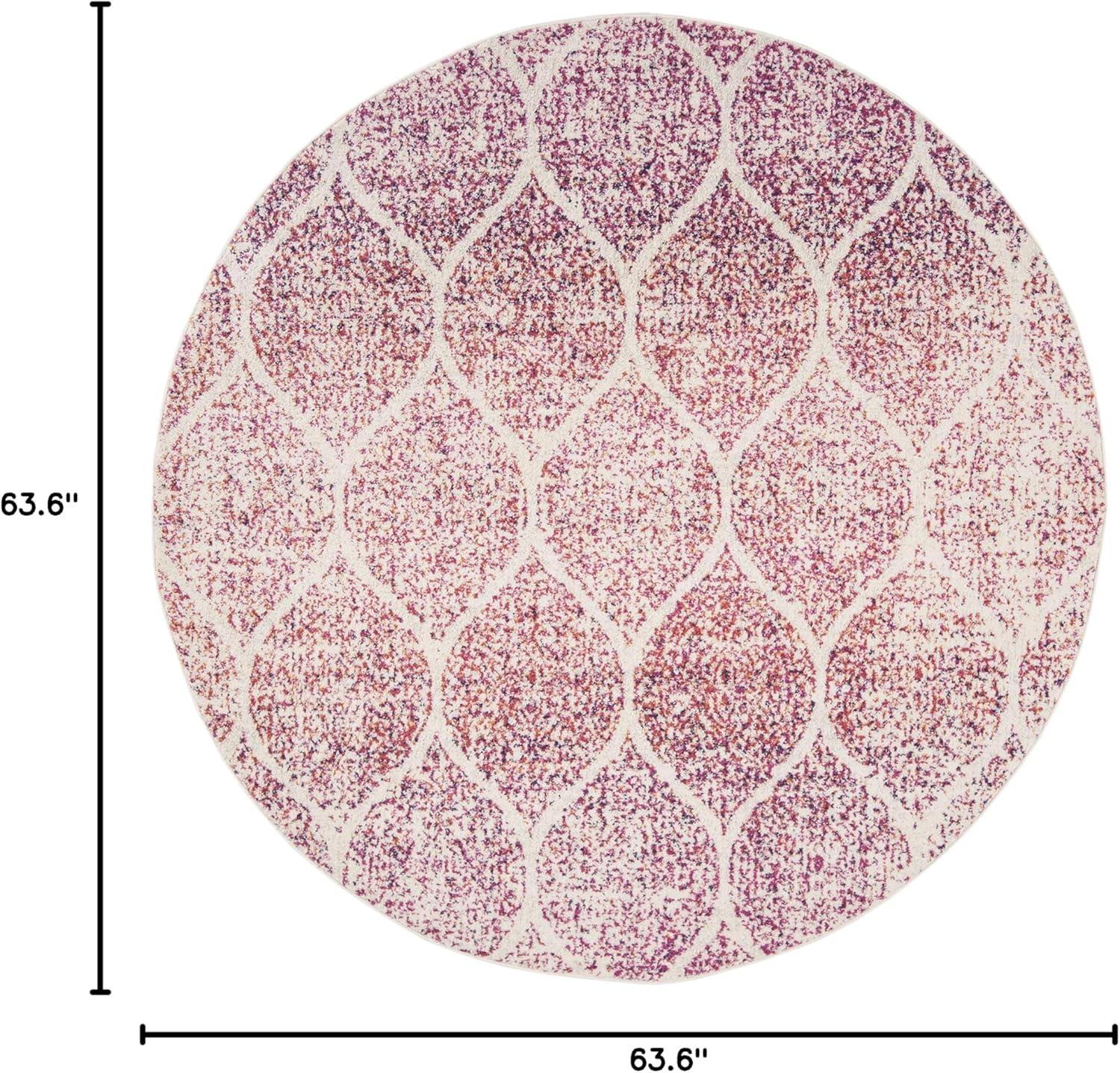 image:imageSAFAVIEH Madison Collection Area Rug 53 x 76 Creme amp Yellow Glam Ogee Trellis Distressed Design NonShedding amp Easy Care Ideal for High Traffic Areas in Living Room Bedroom MAD604CCreamFuchsia