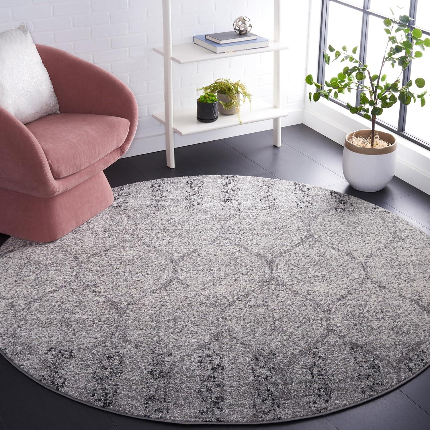image:imageSAFAVIEH Madison Collection Area Rug 53 x 76 Creme amp Yellow Glam Ogee Trellis Distressed Design NonShedding amp Easy Care Ideal for High Traffic Areas in Living Room Bedroom MAD604CGreyIvory