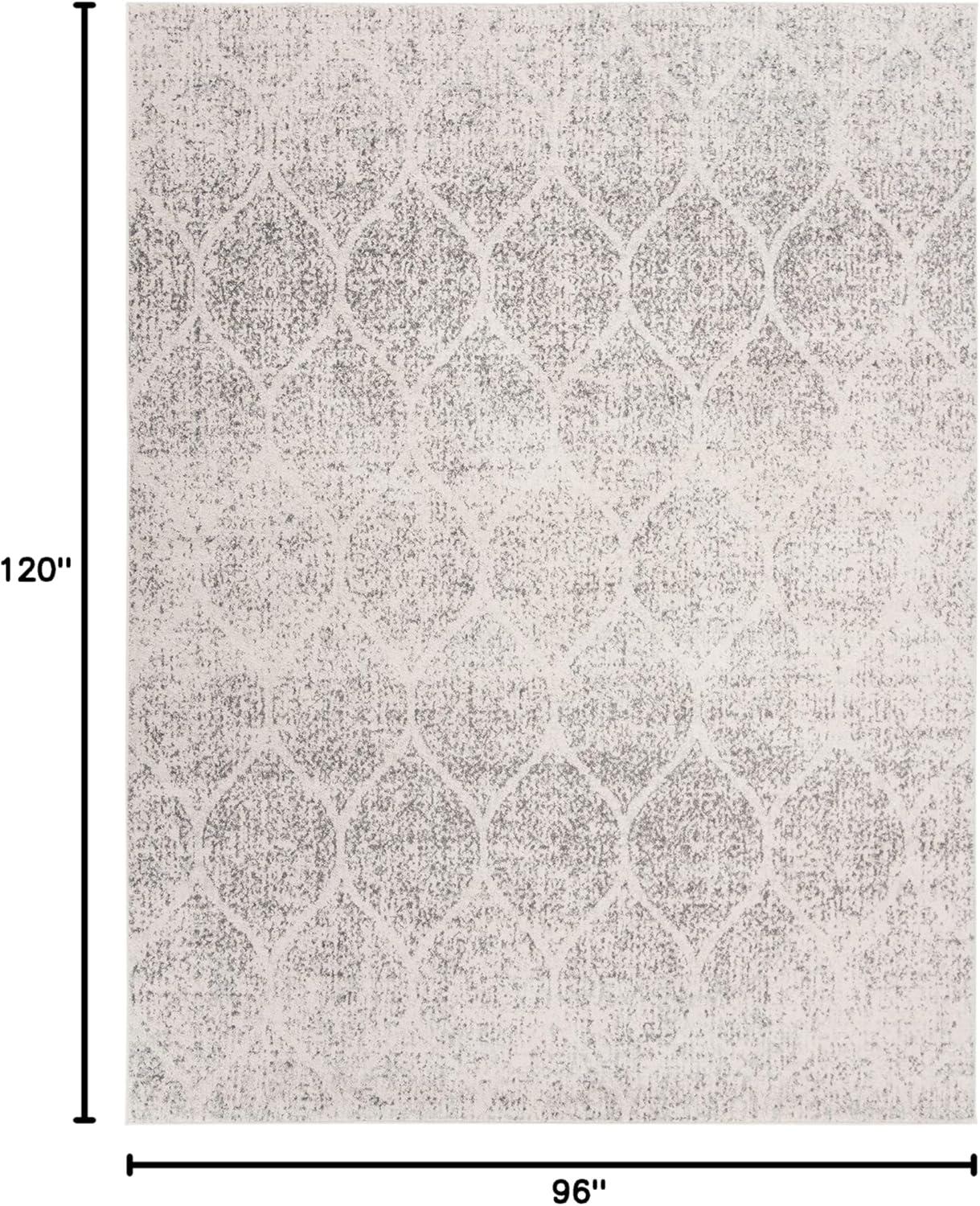 image:imageSAFAVIEH Madison Collection Area Rug 53 x 76 Creme amp Yellow Glam Ogee Trellis Distressed Design NonShedding amp Easy Care Ideal for High Traffic Areas in Living Room Bedroom MAD604CIvorySilver