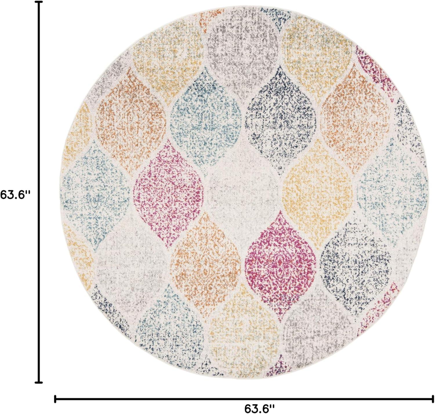 image:imageSAFAVIEH Madison Collection Area Rug 53 x 76 Creme amp Yellow Glam Ogee Trellis Distressed Design NonShedding amp Easy Care Ideal for High Traffic Areas in Living Room Bedroom MAD604CCremeYellow