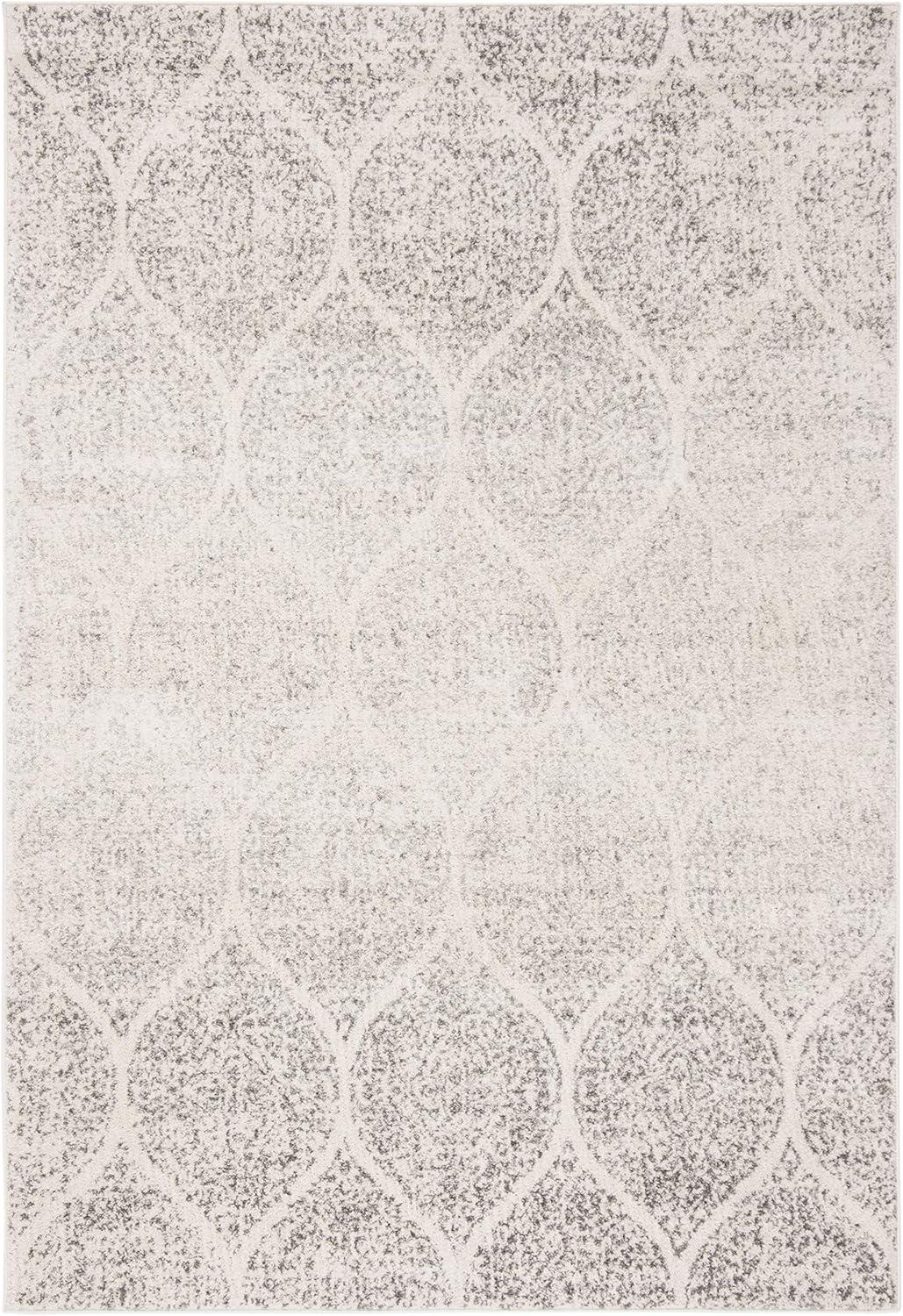 image:imageSAFAVIEH Madison Collection Area Rug 53 x 76 Creme amp Yellow Glam Ogee Trellis Distressed Design NonShedding amp Easy Care Ideal for High Traffic Areas in Living Room Bedroom MAD604CIvorySilver