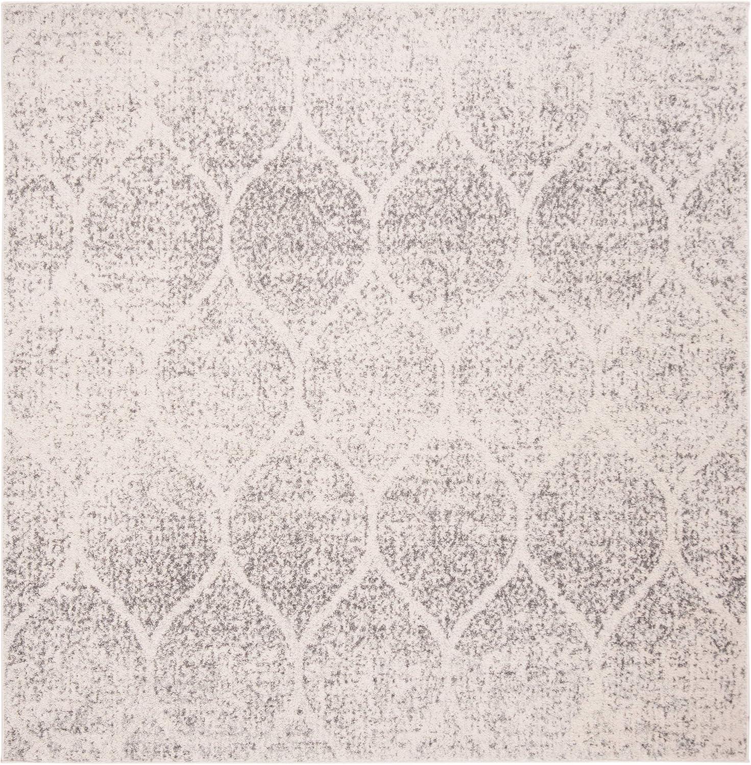 image:imageSAFAVIEH Madison Collection Area Rug 53 x 76 Creme amp Yellow Glam Ogee Trellis Distressed Design NonShedding amp Easy Care Ideal for High Traffic Areas in Living Room Bedroom MAD604CIvorySilver