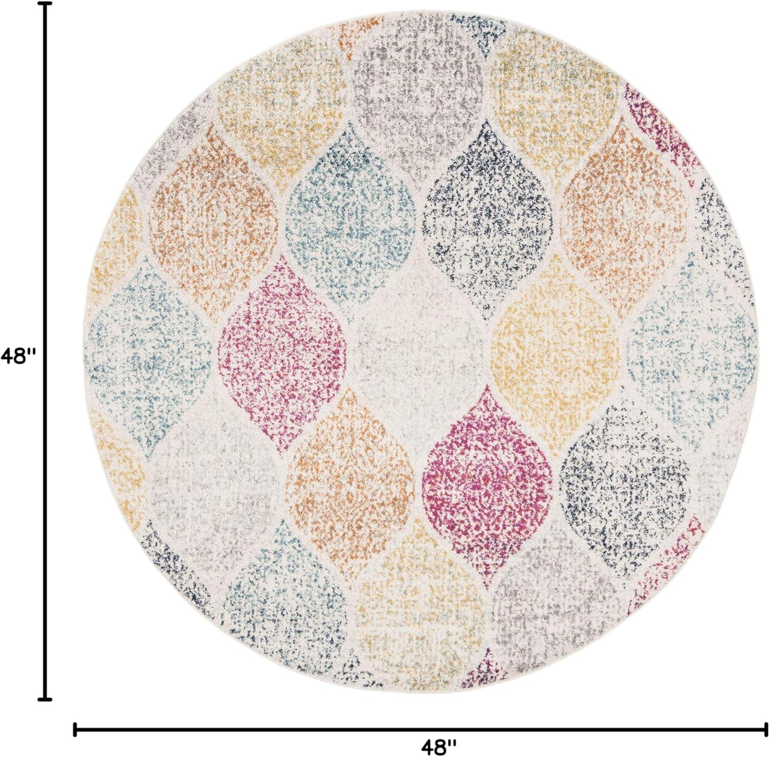image:imageSAFAVIEH Madison Collection Area Rug 53 x 76 Creme amp Yellow Glam Ogee Trellis Distressed Design NonShedding amp Easy Care Ideal for High Traffic Areas in Living Room Bedroom MAD604CCremeYellow
