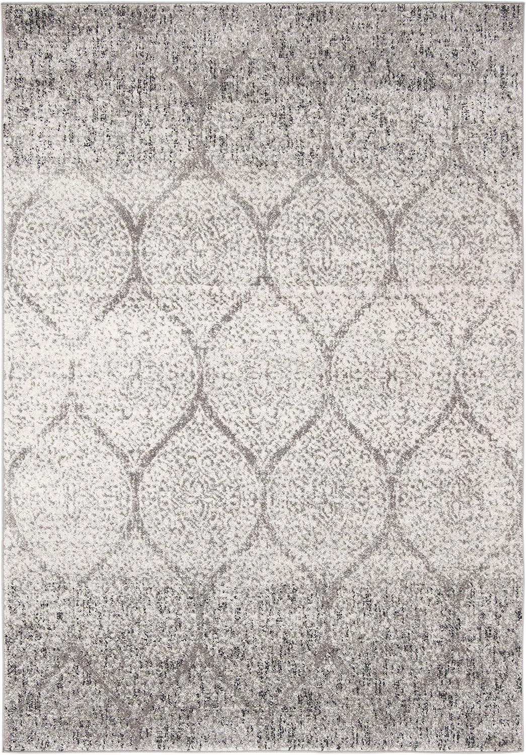 image:imageSAFAVIEH Madison Collection Area Rug 53 x 76 Creme amp Yellow Glam Ogee Trellis Distressed Design NonShedding amp Easy Care Ideal for High Traffic Areas in Living Room Bedroom MAD604CGreyIvory