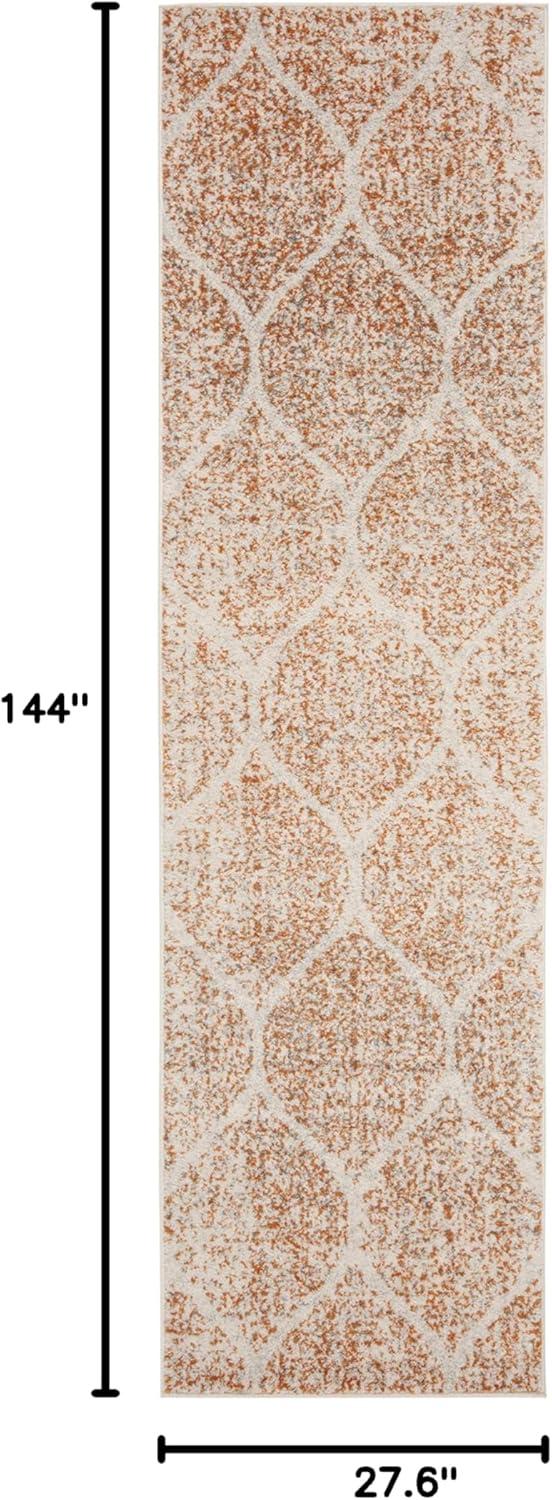 image:imageSAFAVIEH Madison Collection Area Rug 53 x 76 Creme amp Yellow Glam Ogee Trellis Distressed Design NonShedding amp Easy Care Ideal for High Traffic Areas in Living Room Bedroom MAD604CCreamOrange