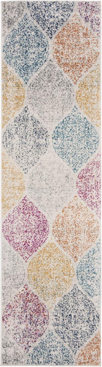 image:imageSAFAVIEH Madison Collection Area Rug 53 x 76 Creme amp Yellow Glam Ogee Trellis Distressed Design NonShedding amp Easy Care Ideal for High Traffic Areas in Living Room Bedroom MAD604CCremeYellow