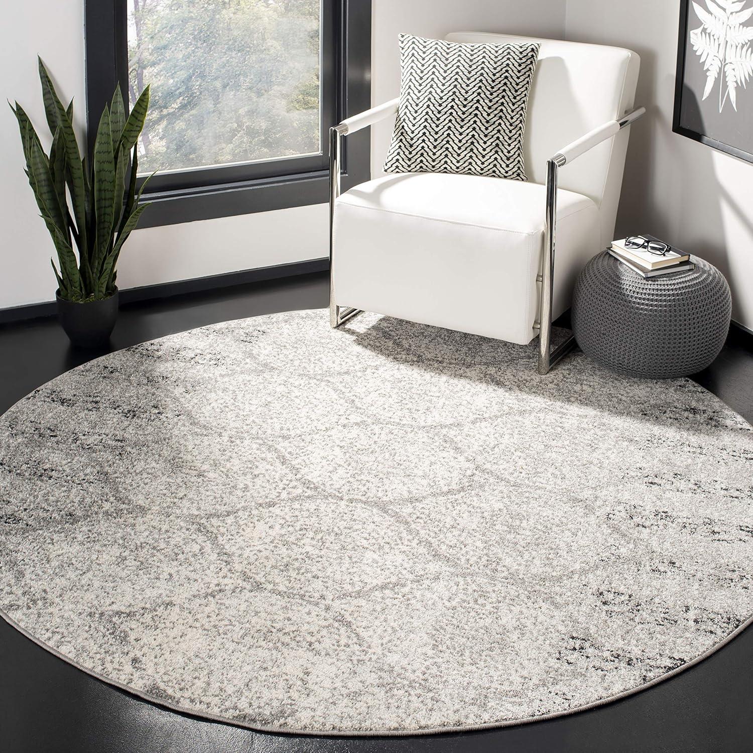 image:imageSAFAVIEH Madison Collection Area Rug 53 x 76 Creme amp Yellow Glam Ogee Trellis Distressed Design NonShedding amp Easy Care Ideal for High Traffic Areas in Living Room Bedroom MAD604CGreyIvory