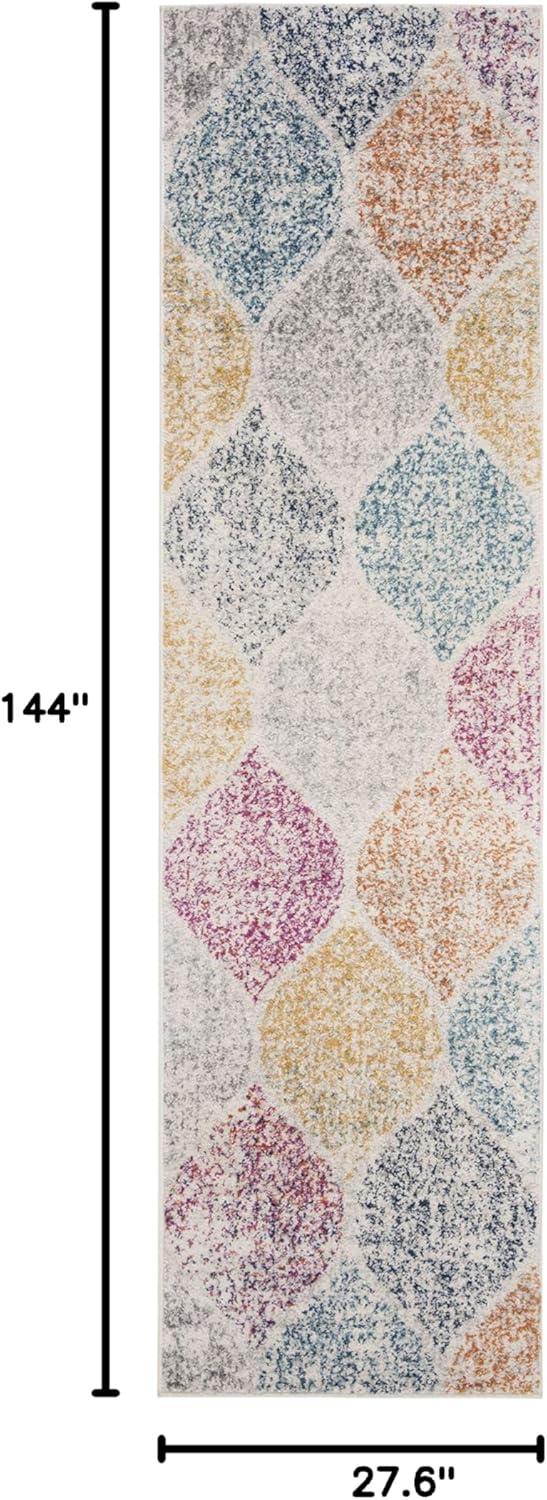 image:imageSAFAVIEH Madison Collection Area Rug 53 x 76 Creme amp Yellow Glam Ogee Trellis Distressed Design NonShedding amp Easy Care Ideal for High Traffic Areas in Living Room Bedroom MAD604CCremeYellow
