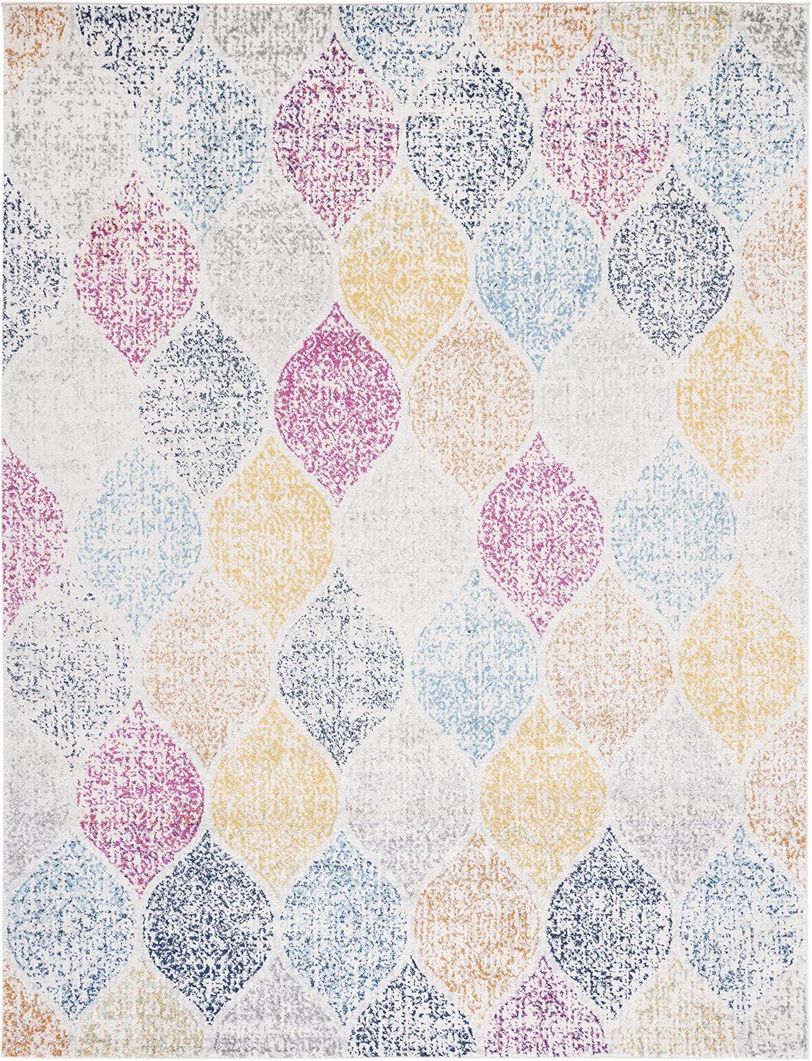 image:imageSAFAVIEH Madison Collection Area Rug 53 x 76 Creme amp Yellow Glam Ogee Trellis Distressed Design NonShedding amp Easy Care Ideal for High Traffic Areas in Living Room Bedroom MAD604CCremeYellow