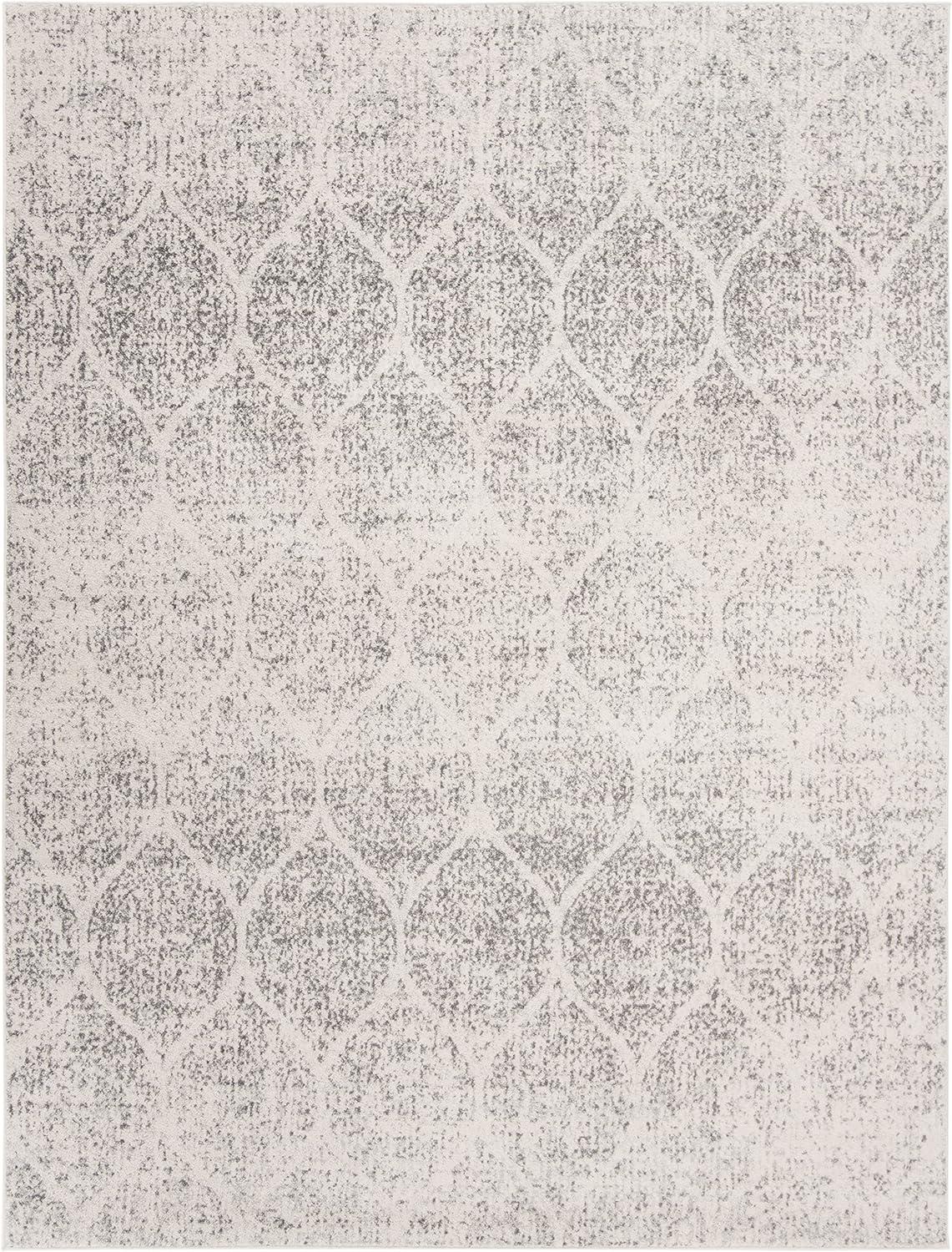 image:imageSAFAVIEH Madison Collection Area Rug 53 x 76 Creme amp Yellow Glam Ogee Trellis Distressed Design NonShedding amp Easy Care Ideal for High Traffic Areas in Living Room Bedroom MAD604CIvorySilver