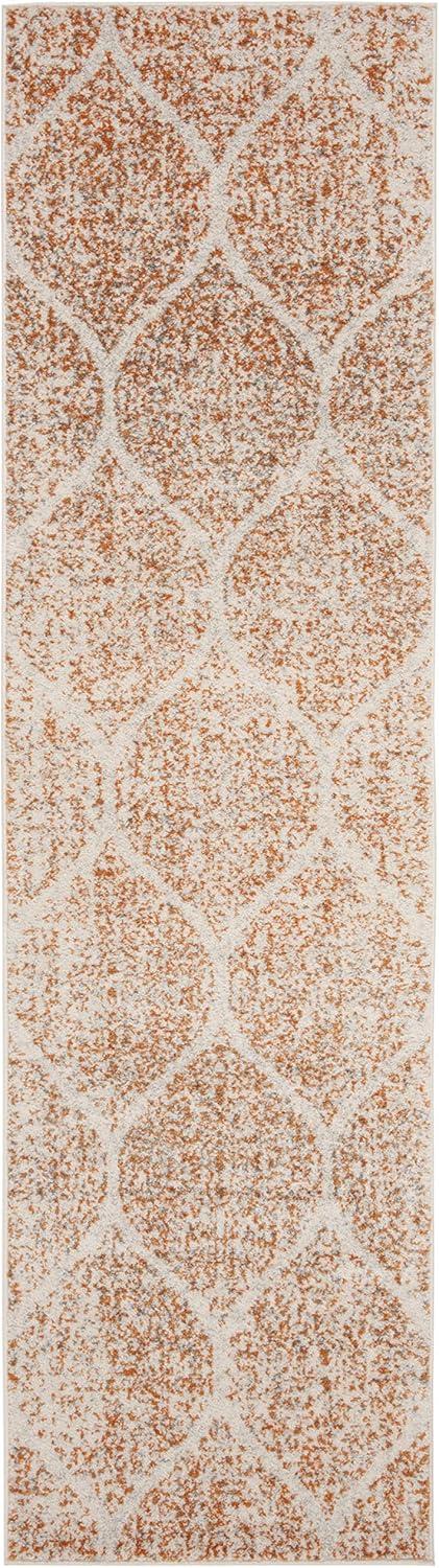 image:imageSAFAVIEH Madison Collection Area Rug 53 x 76 Creme amp Yellow Glam Ogee Trellis Distressed Design NonShedding amp Easy Care Ideal for High Traffic Areas in Living Room Bedroom MAD604CCreamOrange