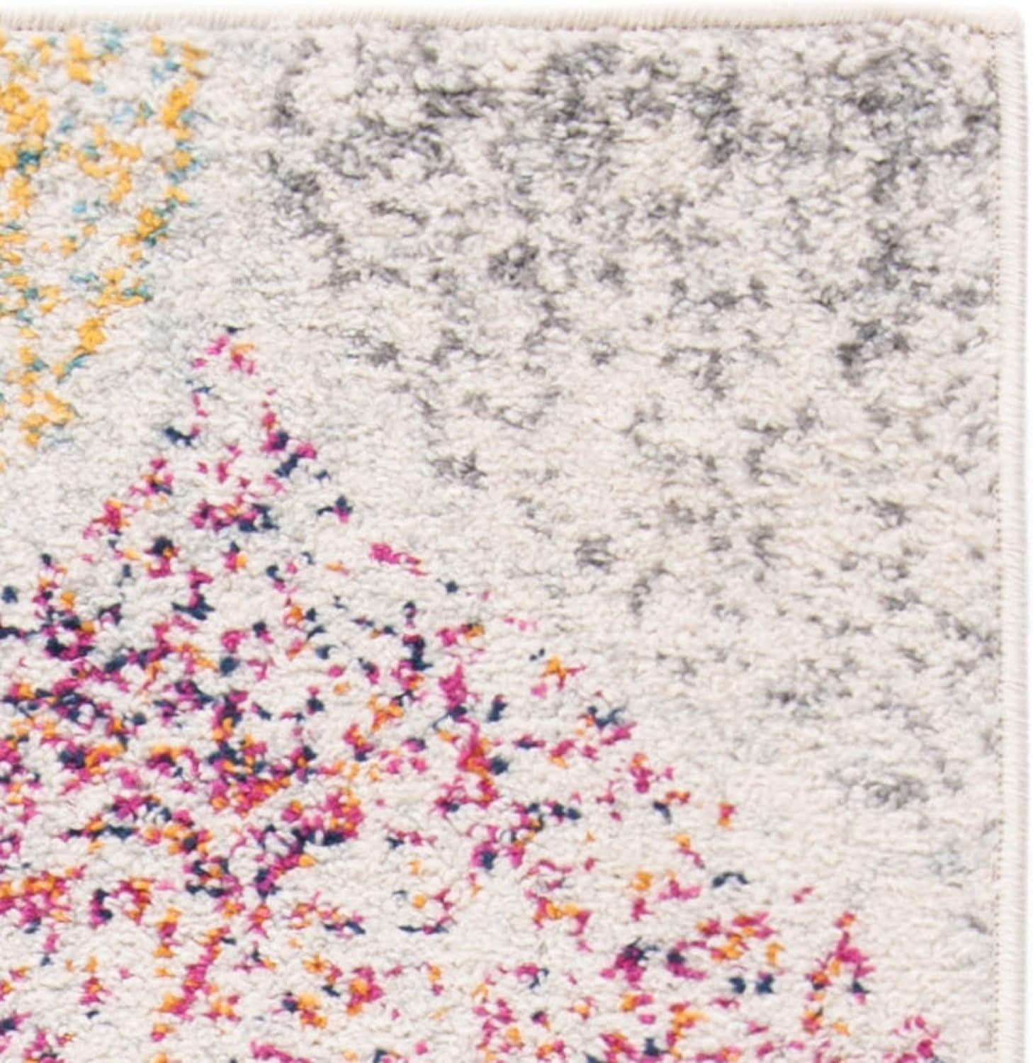 image:imageSAFAVIEH Madison Collection Area Rug 53 x 76 Creme amp Yellow Glam Ogee Trellis Distressed Design NonShedding amp Easy Care Ideal for High Traffic Areas in Living Room Bedroom MAD604CCremeYellow