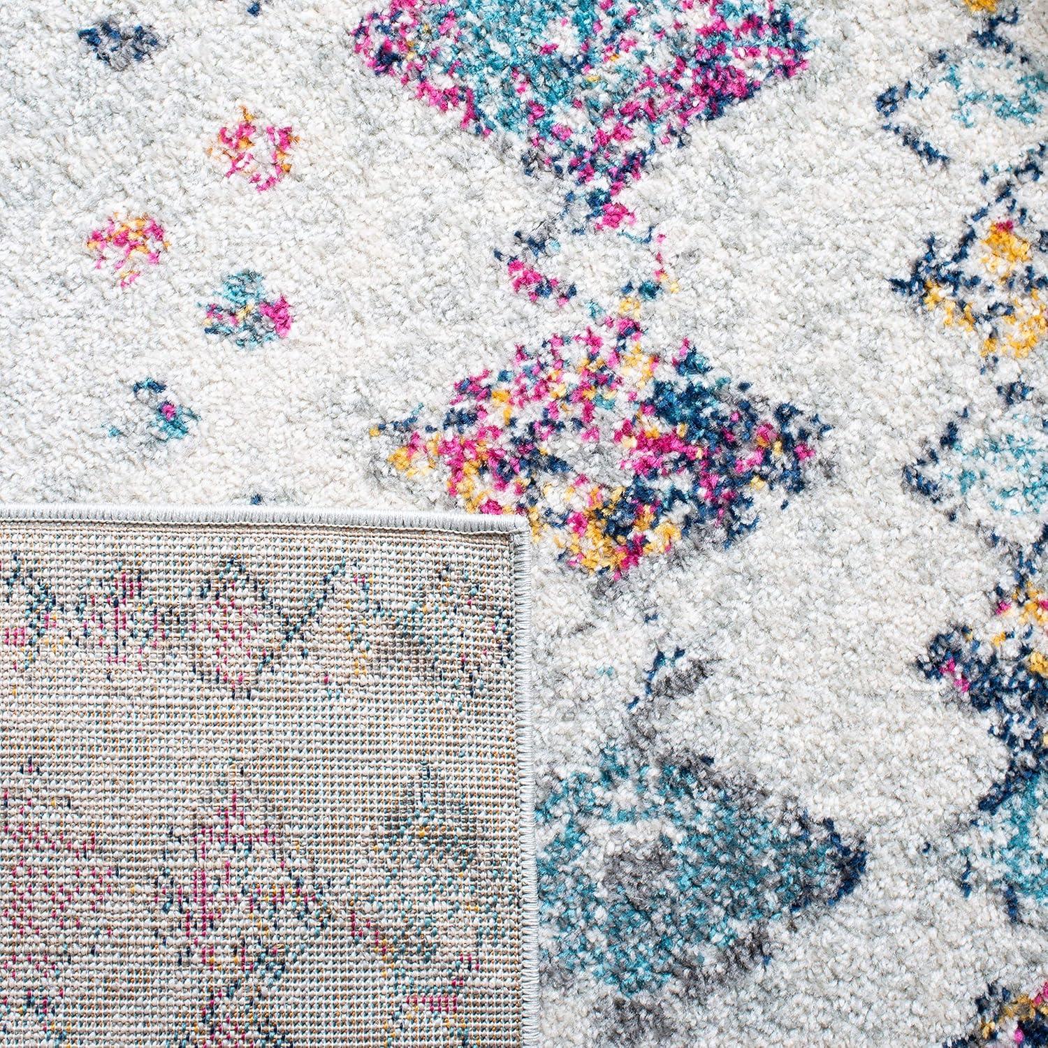 image:imageSAFAVIEH Madison Collection Area Rug 53 x 76 Grey amp Purple Moroccan Boho Distressed Design NonShedding amp Easy Care Ideal for High Traffic Areas in Living Room Bedroom MAD798J