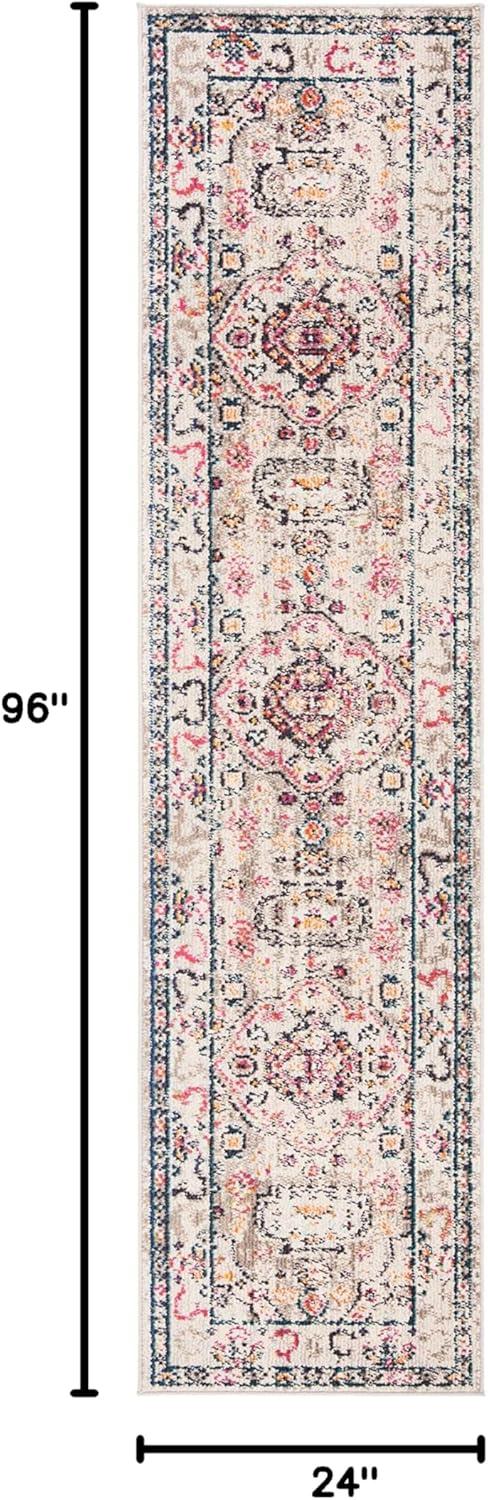 image:imageSAFAVIEH Madison Collection Area Rug 53 x 76 Orange amp Ivory Boho Chic Medallion Distressed Design NonShedding amp Easy Care Ideal for High Traffic Areas in Living Room Bedroom MAD468PGreyBlue