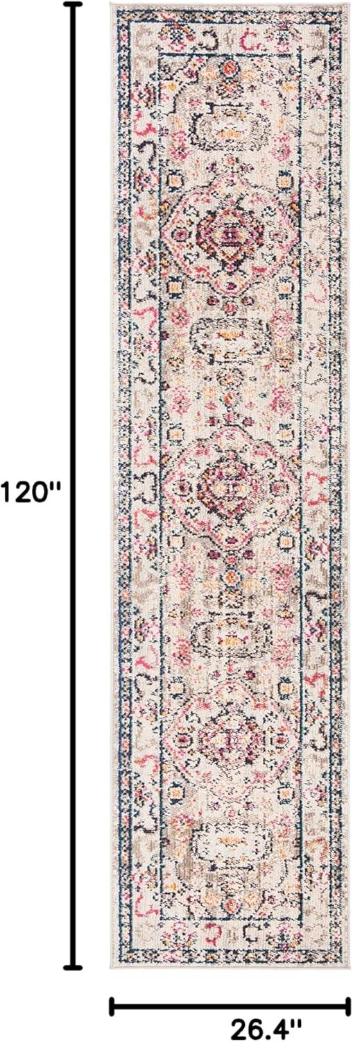 image:imageSAFAVIEH Madison Collection Area Rug 53 x 76 Orange amp Ivory Boho Chic Medallion Distressed Design NonShedding amp Easy Care Ideal for High Traffic Areas in Living Room Bedroom MAD468PGreyBlue