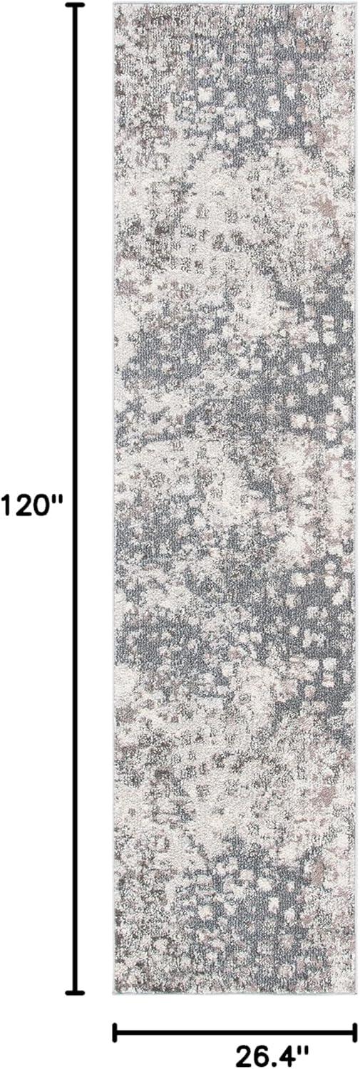 image:imageSAFAVIEH Madison Collection Area Rug 6 x 9 Grey amp Red Boho Abstract Distressed Design NonShedding amp Easy Care Ideal for High Traffic Areas in Living Room Bedroom MAD425RGreyBeige