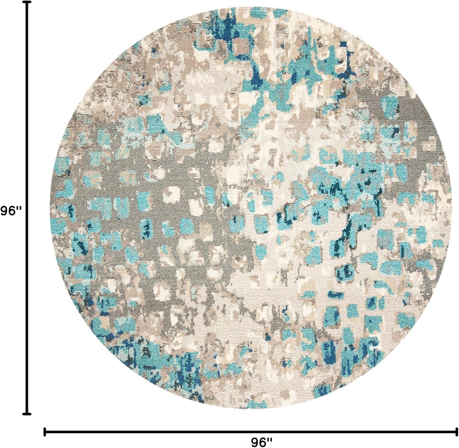 image:imageSAFAVIEH Madison Collection Area Rug 6 x 9 Grey amp Red Boho Abstract Distressed Design NonShedding amp Easy Care Ideal for High Traffic Areas in Living Room Bedroom MAD425RGreyBlue