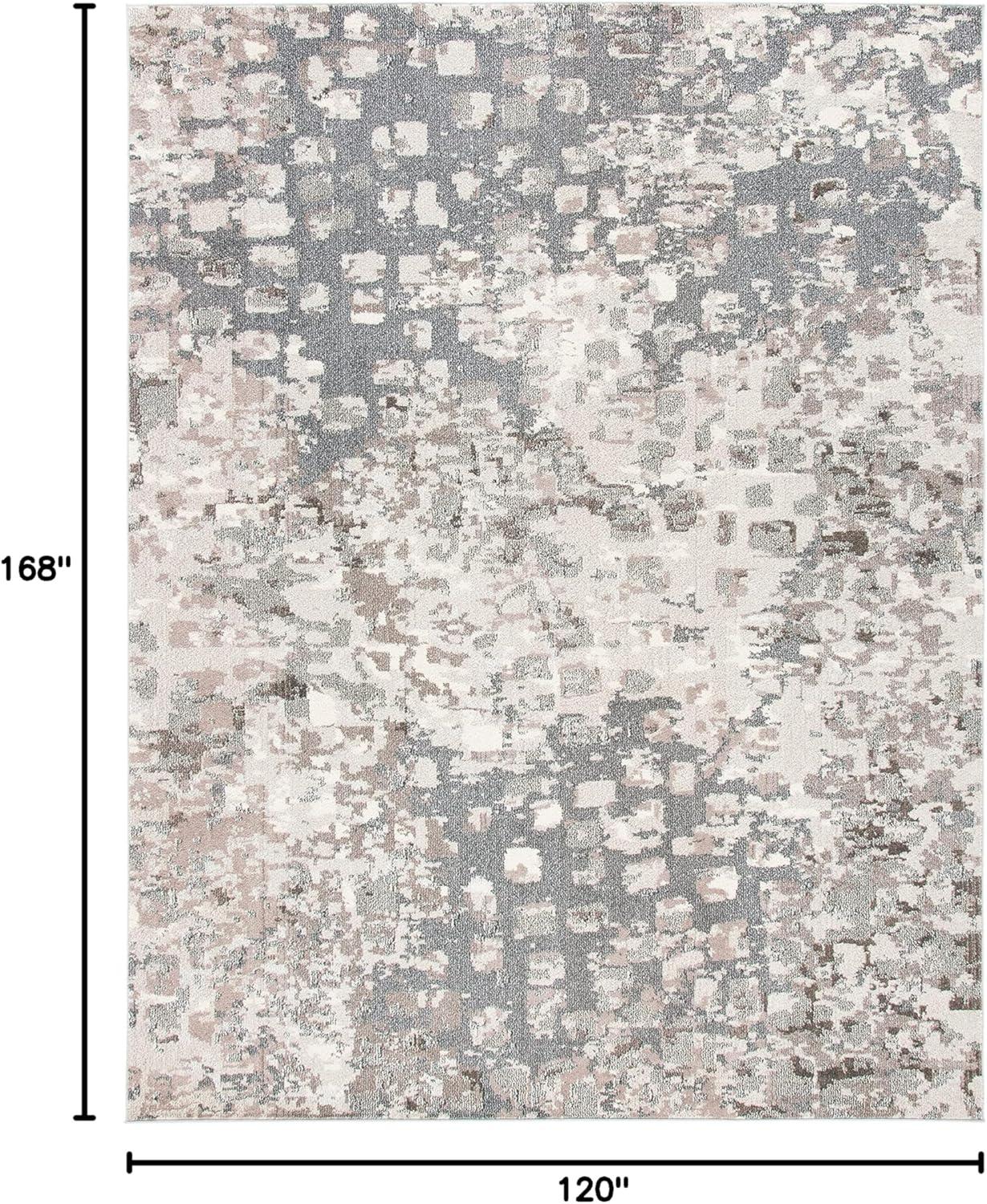 image:imageSAFAVIEH Madison Collection Area Rug 6 x 9 Grey amp Red Boho Abstract Distressed Design NonShedding amp Easy Care Ideal for High Traffic Areas in Living Room Bedroom MAD425RGreyBeige